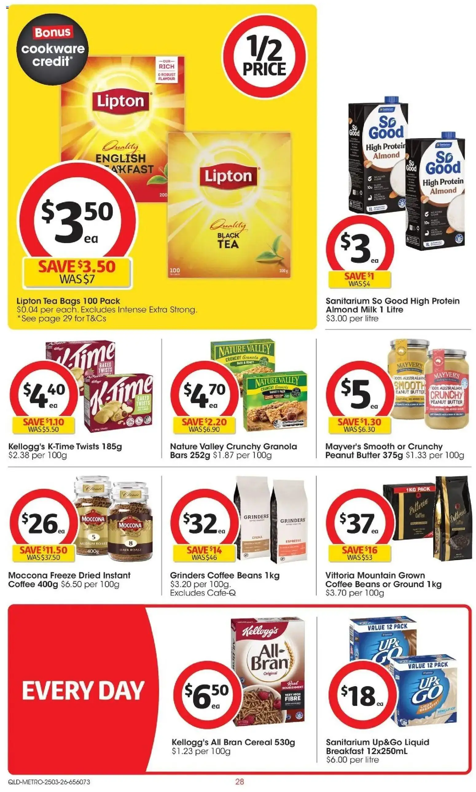 Coles catalogue - valid from 25.03.2026 | Page: 28 | Products: Honey, Tea, Cookware, Cereal