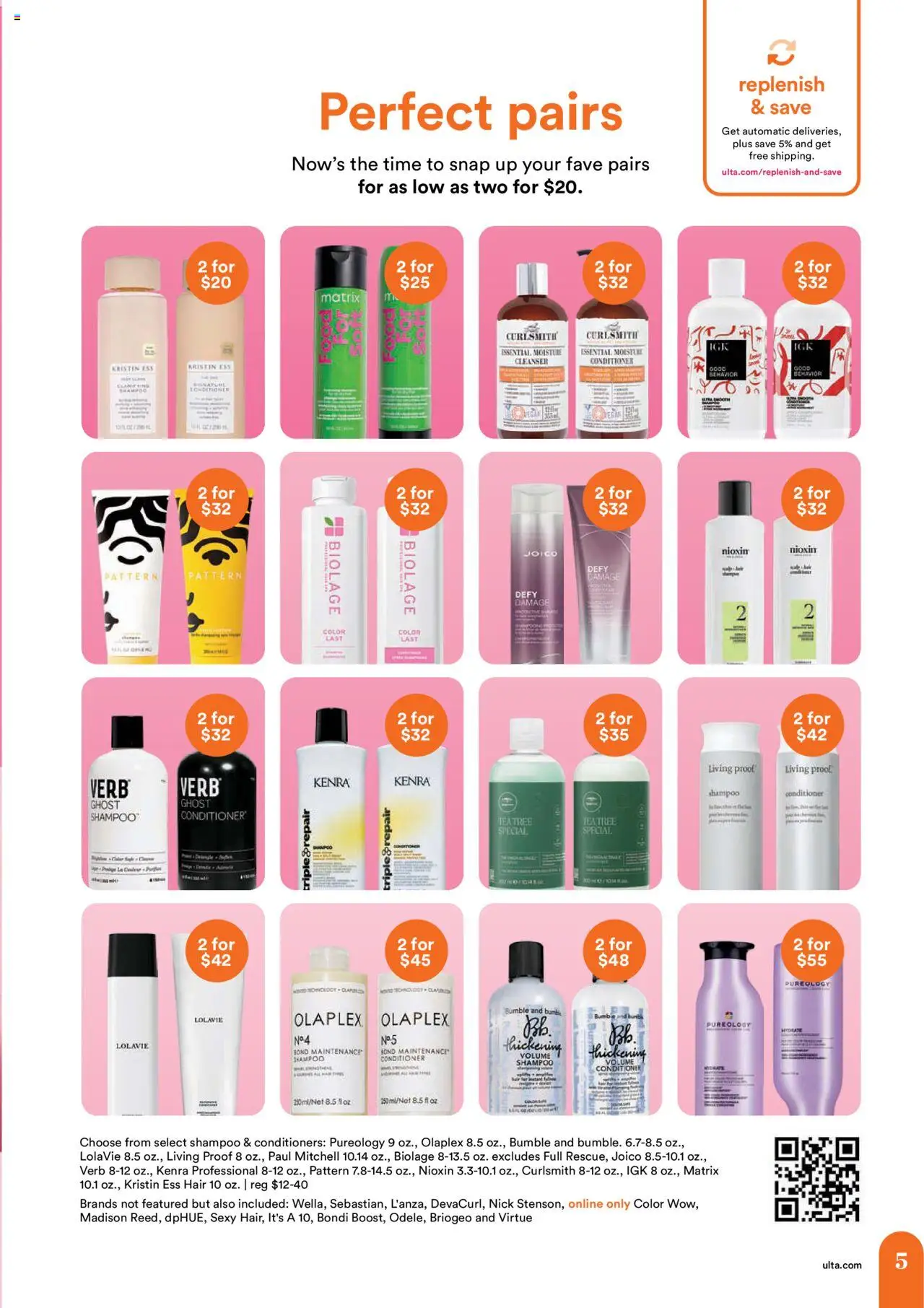 Ulta Beauty Weekly Ad - valid from 03.08.2025 | Page: 5 | Products: Shampoo, Conditioner, Tea