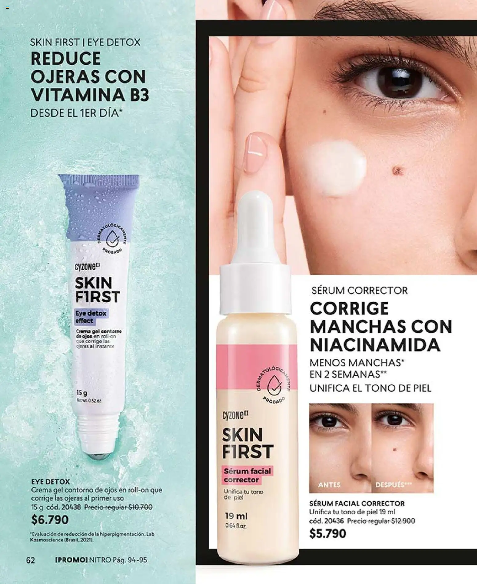 Catálogo CyZone Campaña 5 │ válido desde el 01.03.2026 | Página: 62 | Productos: Contorno, Corrector, Contorno de ojos, Serum