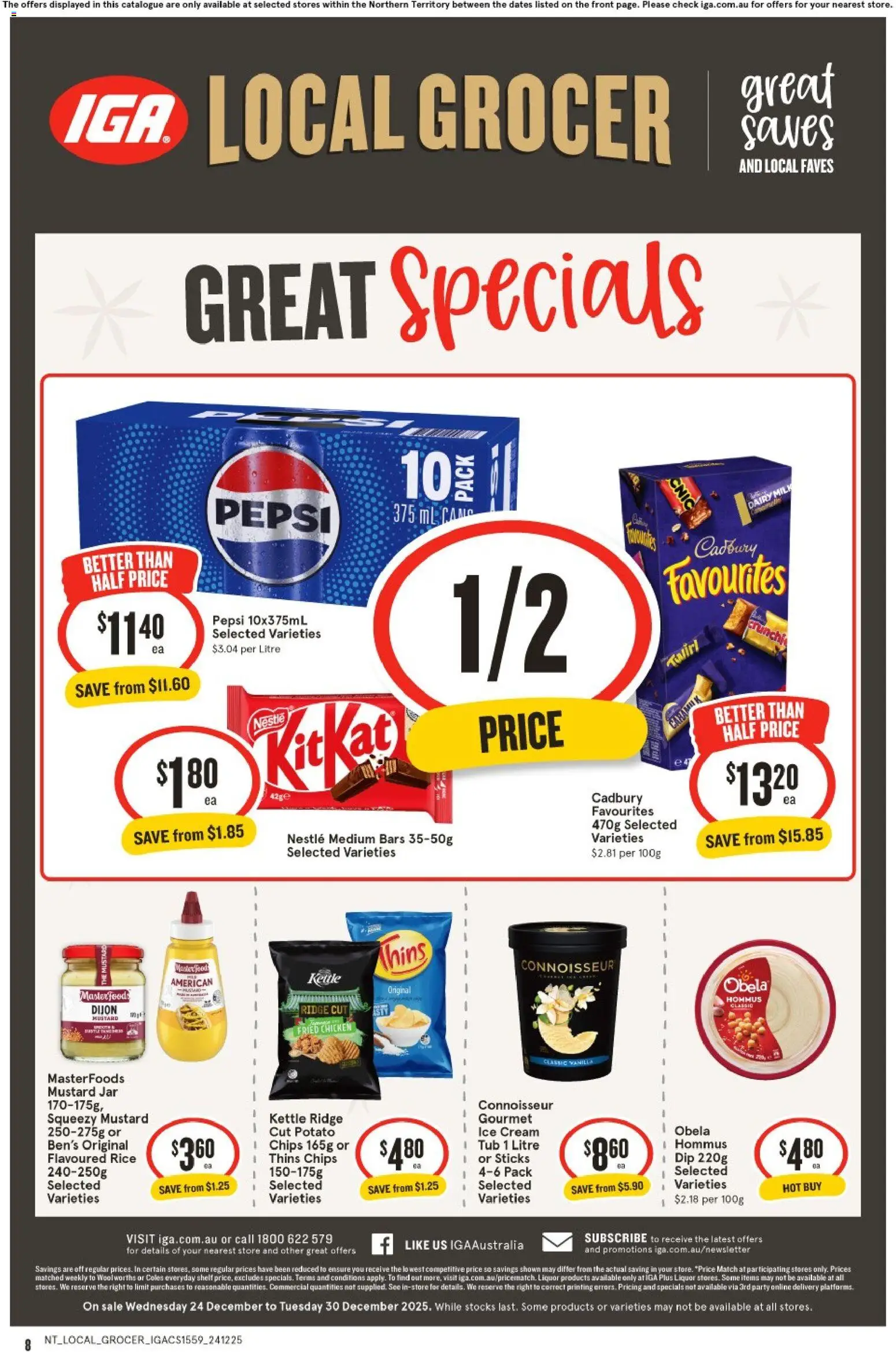 IGA catalogue - valid from 24.12.2025 | Page: 2 | Products: Milk, Dairy, Cream, Ice cream