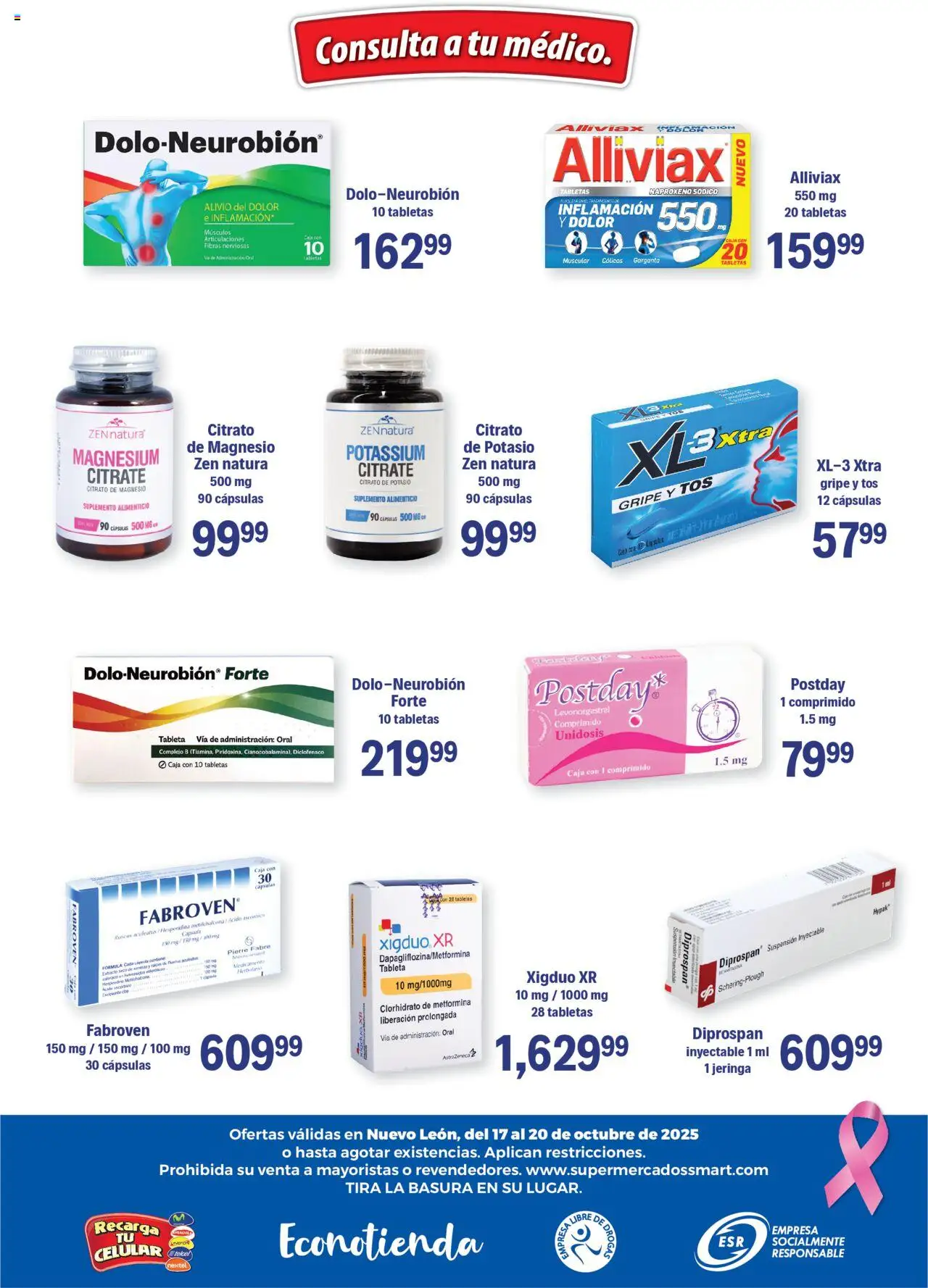 Nuevas ofertas de S-Mart válidas en toda la República Mexicana desde el 17.10.2025. ¡Encuentra las mejores ofertas en S-Mart folleto Ofertas de Feria Monterrey! | Página: 6 | Productos: Caja, Tableta