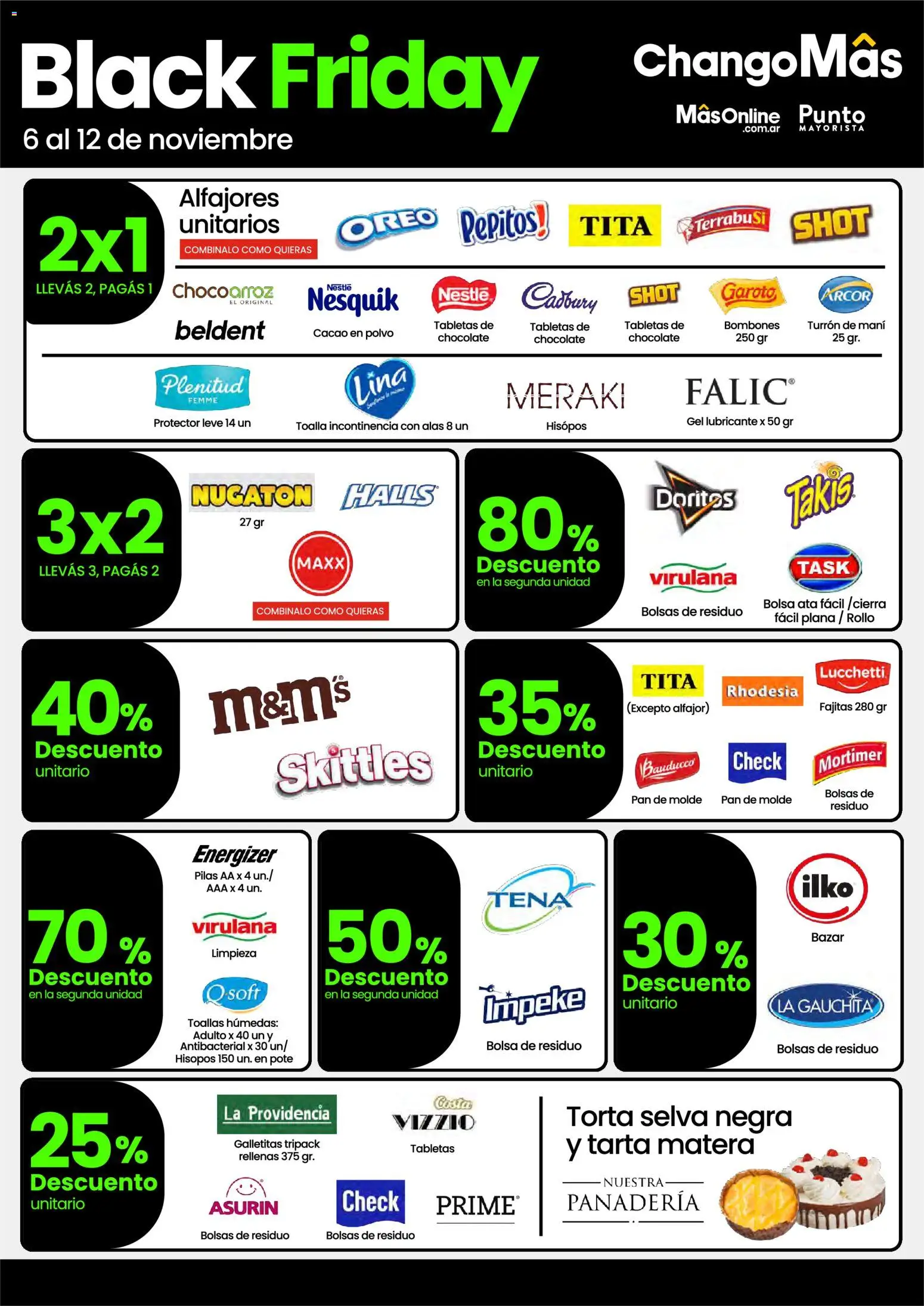 Punto Mayorista Black Friday │ válido desde el 06.11.2025 | Página: 13 | Productos: Toalla, Torta, Alfajor, Cacao