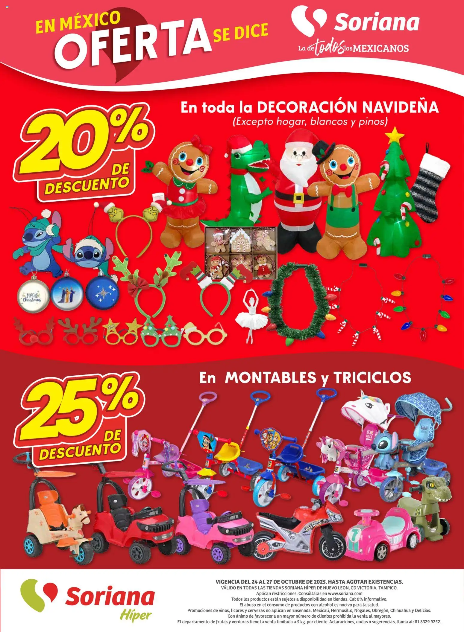 Nuevas ofertas de Soriana válidas en toda la República Mexicana desde el 24.10.2025. ¡Encuentra las mejores ofertas en Soriana - Fin de Semana Híper: Nuevo León, Ciudad Victoria y Tampico! | Página: 19