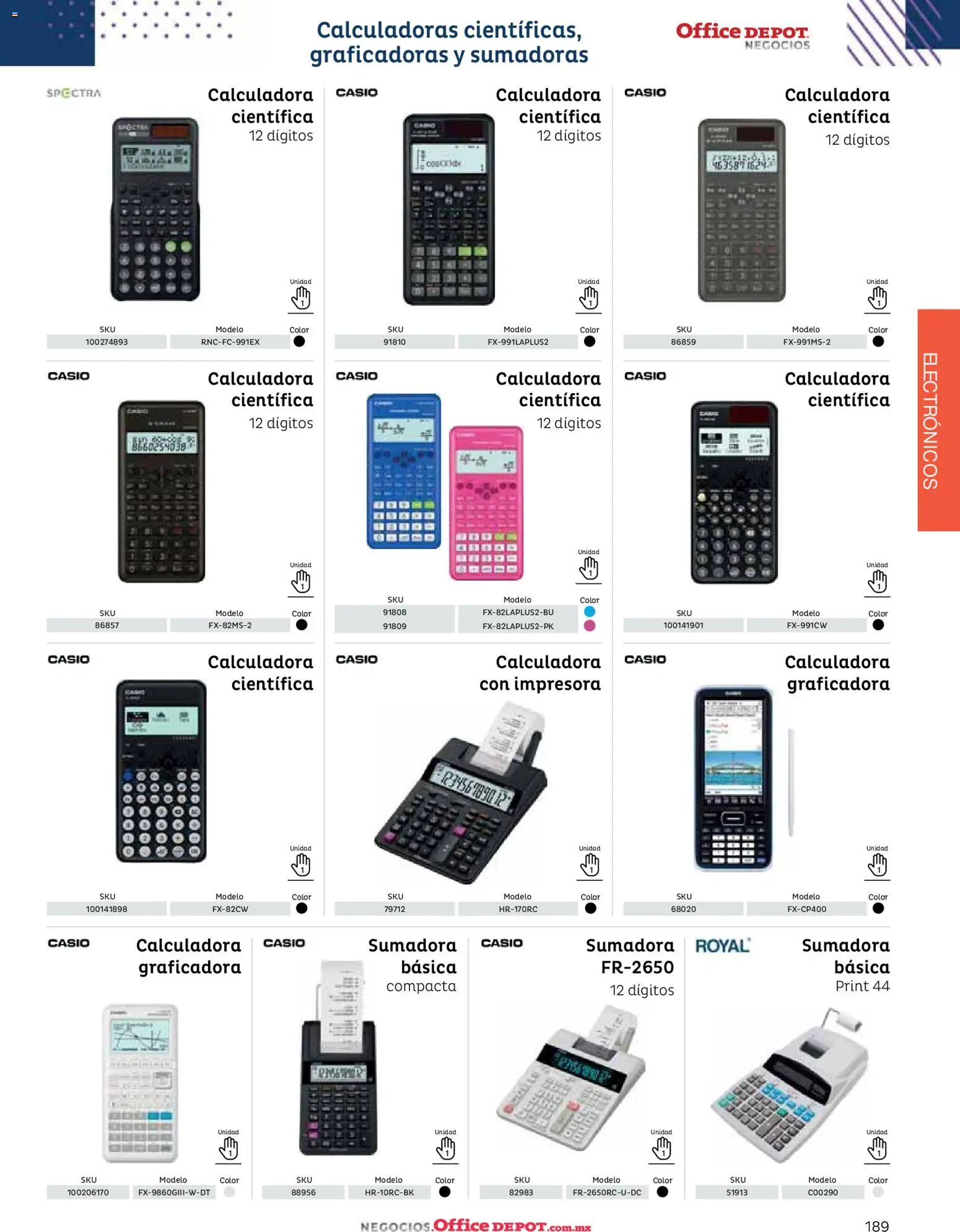 Nuevas ofertas de Office Depot válidas en toda la República Mexicana desde el 12.01.2026. ¡Encuentra las mejores ofertas en Office Depot catálogo 2026! | Página: 191 | Productos: Impresora, Calculadora