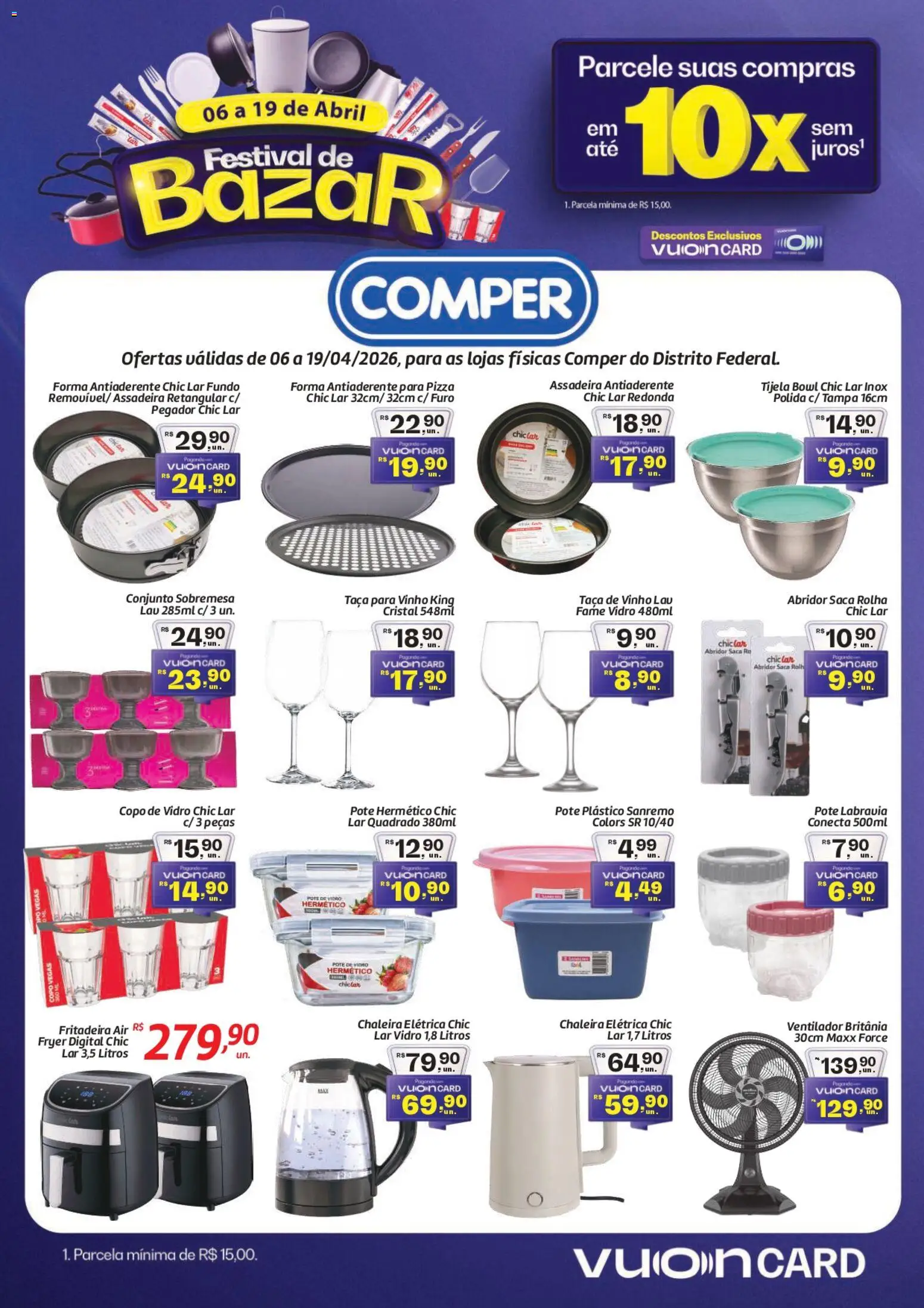 Comper Folheto - válido de 06.04.2026 | Página: 1 | Produtos: Chaleira, Ventilador, Chaleira elétrica, Abridor