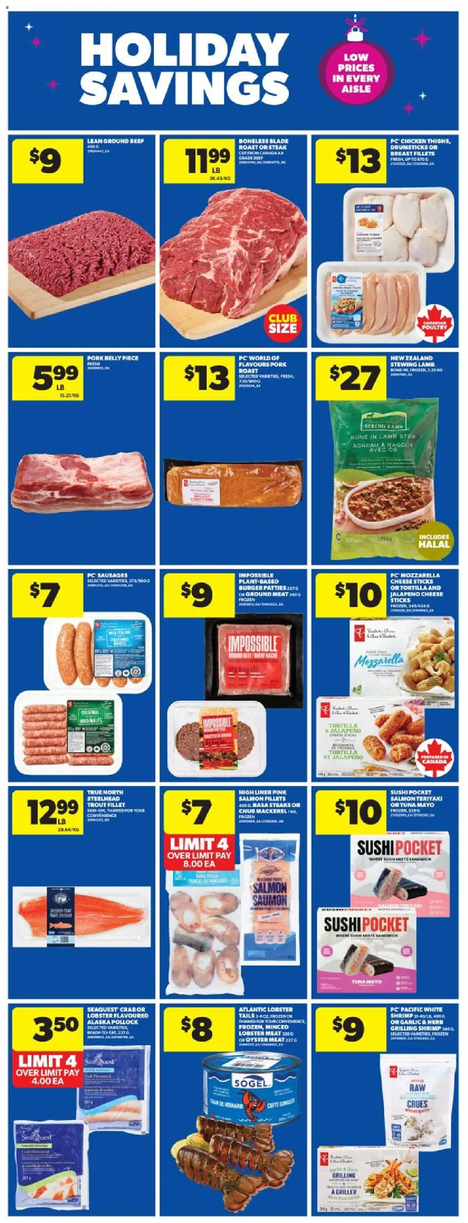Real Canadian Superstore flyer valid from 11.12.2025 | Page: 17 | Products: Beef, Cheese, Chicken, Pork