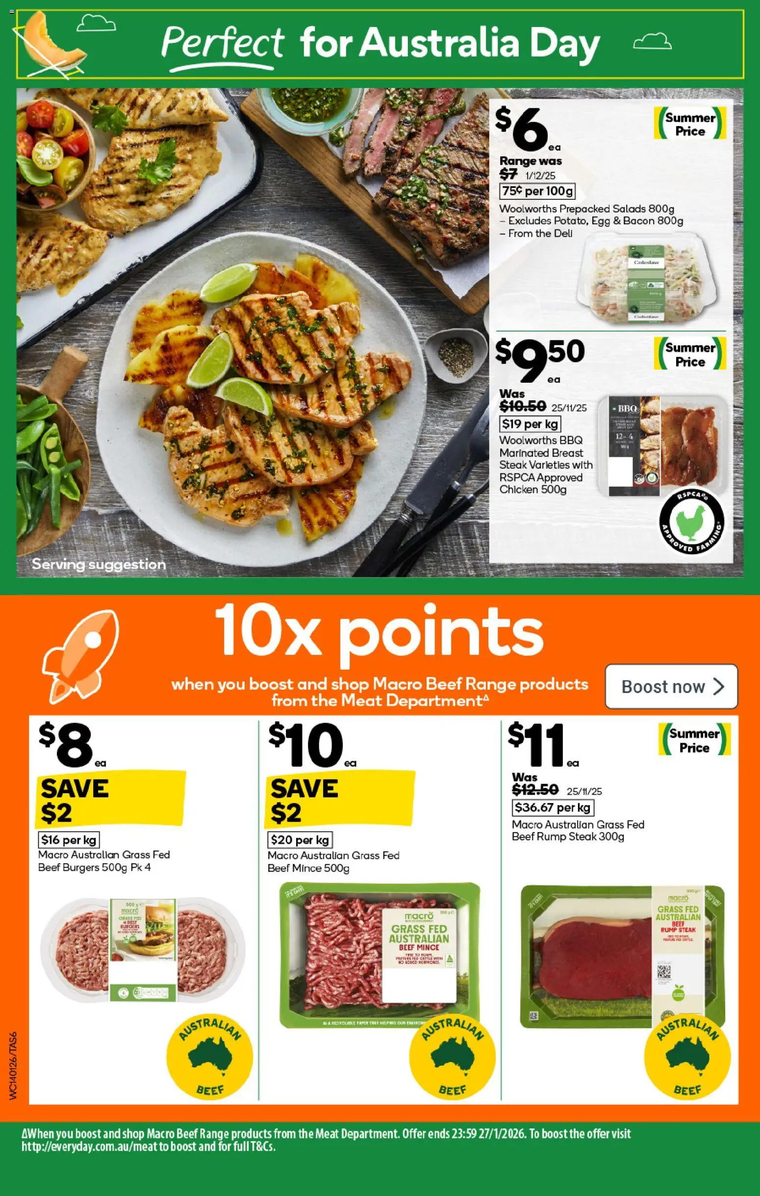 Woolworths catalogue - valid from 14.01.2026 | Page: 6 | Products: Grass, Chicken, Meat, Steak