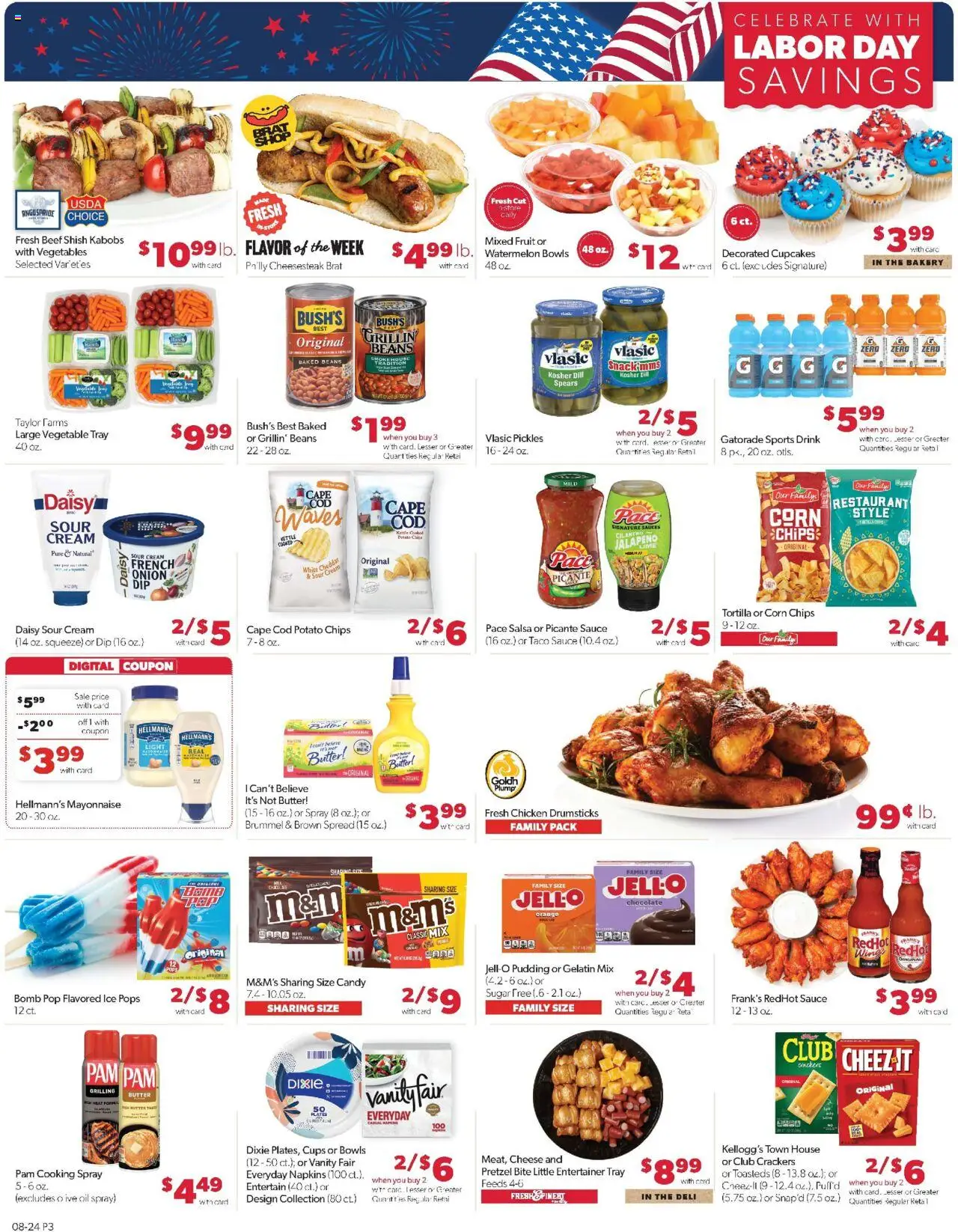 Family Fare Weekly Ad - valid from 24.08.2025 | Page: 3 | Products: Butter, Cream, Sauce, Kettle