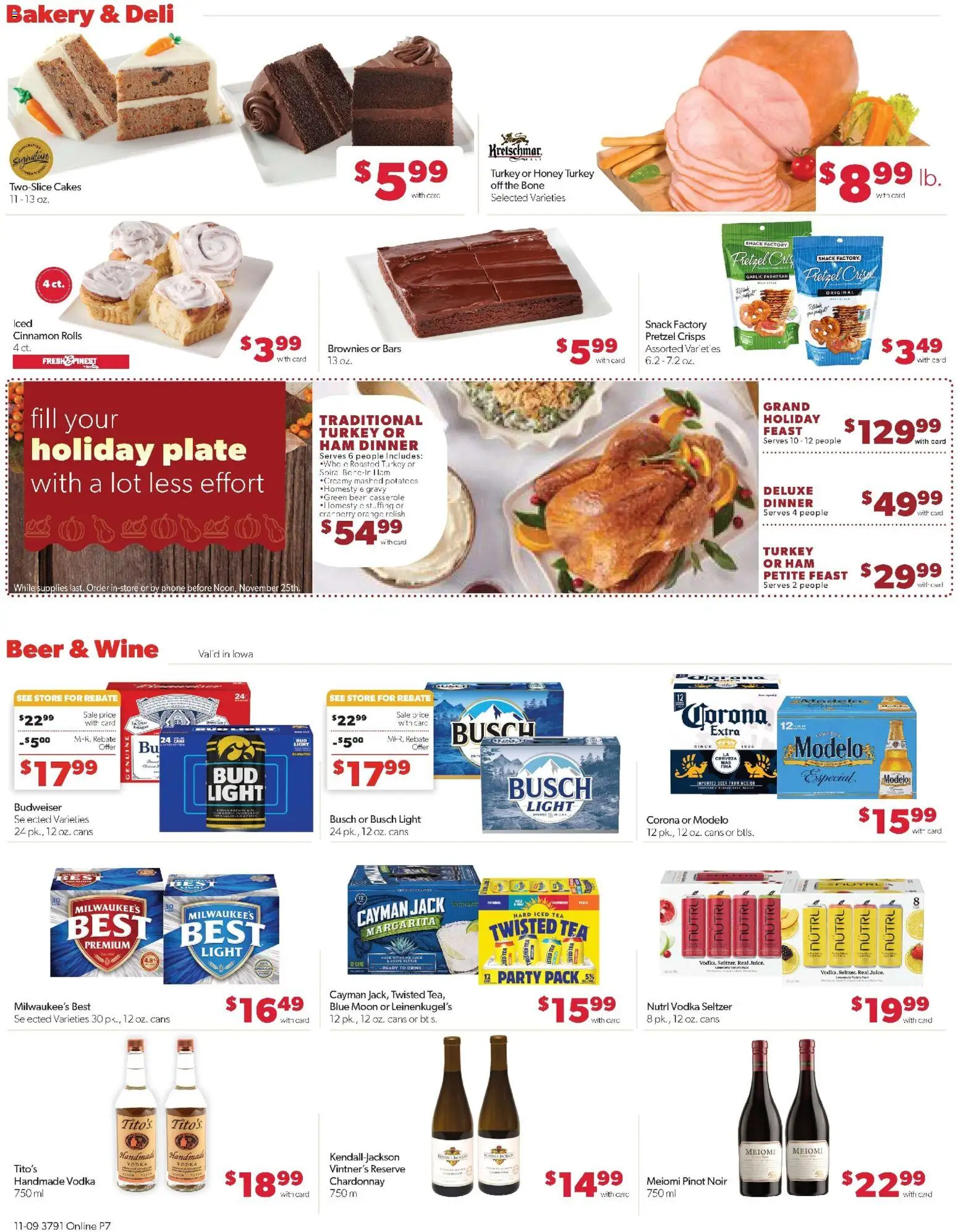 Family Fare Weekly Ad - IA - valid from 09.11.2025 | Page: 13 | Products: Juice, Wine, Tea, Potatoes