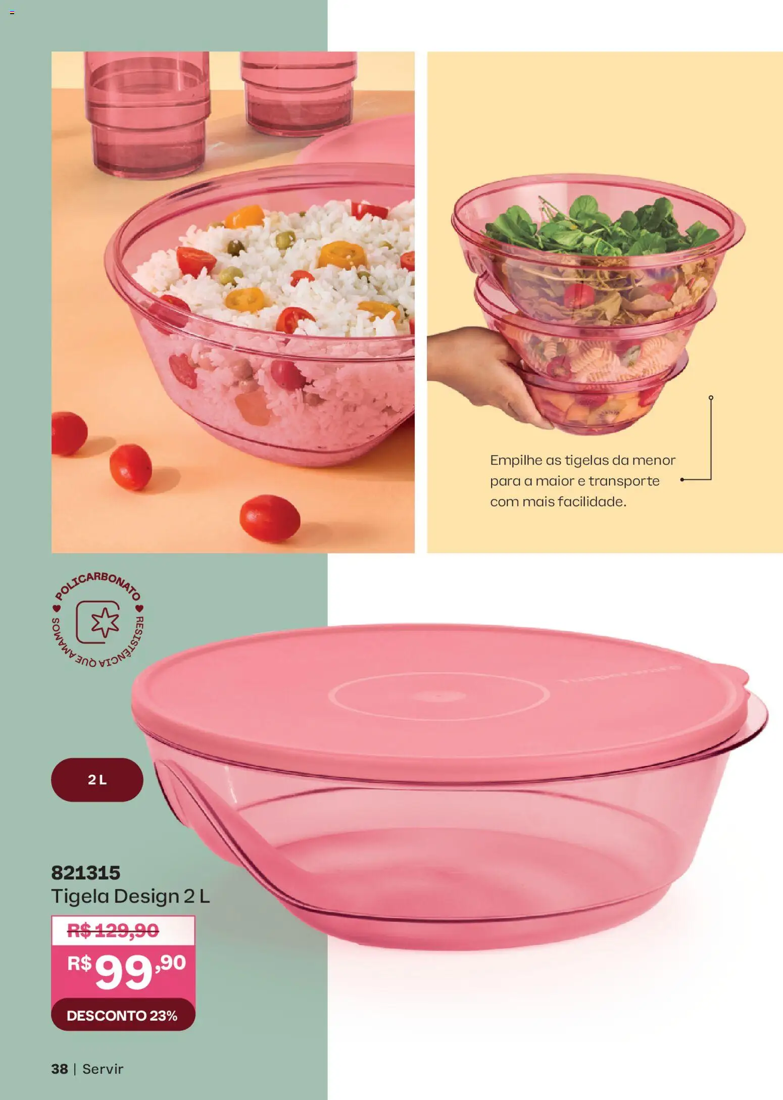Tupperware Folheto - válido de 01.04.2026 | Página: 38 | Produtos: Tigela