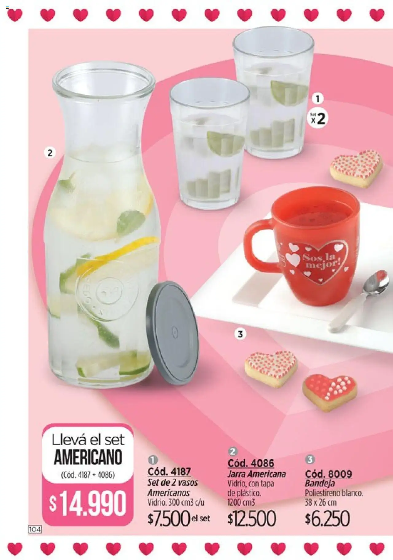 Catálogo Amodil Campaña 14 │ válido desde el 19.08.2025 | Página: 104 | Productos: Jarra, Bandeja, Vasos