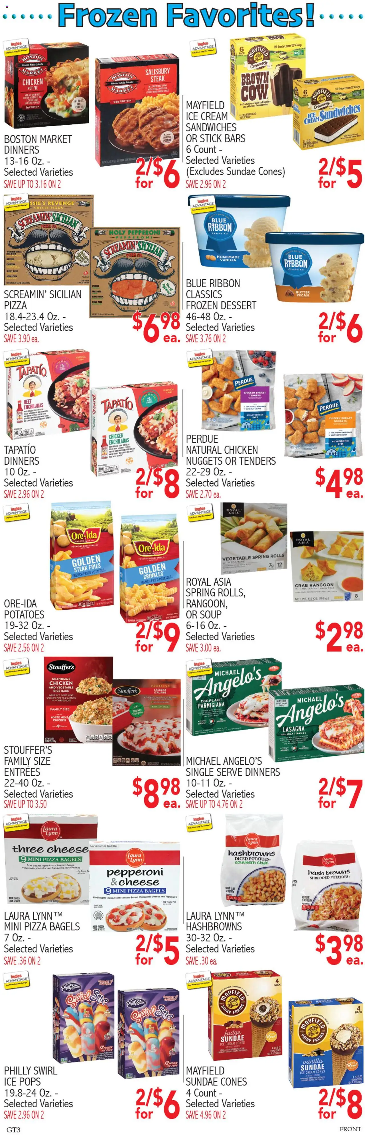 Ingles Weekly Ad - valid from 17.09.2025 | Page: 6 | Products: Pizza, Beef, Cream, Ice cream