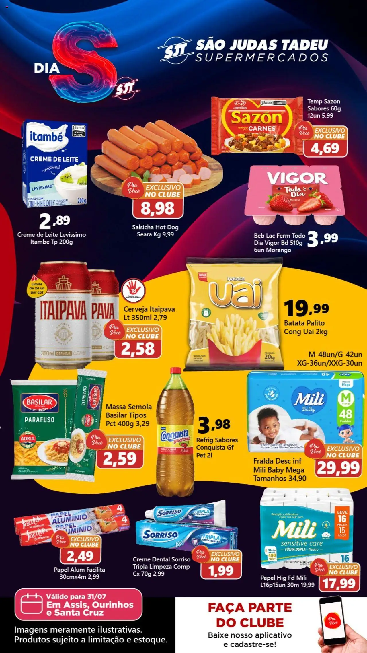 São Judas Tadeu Folheto - válido de 31.07.2025 | Página: 2 | Produtos: Halter, Massa, Batata, Creme dental