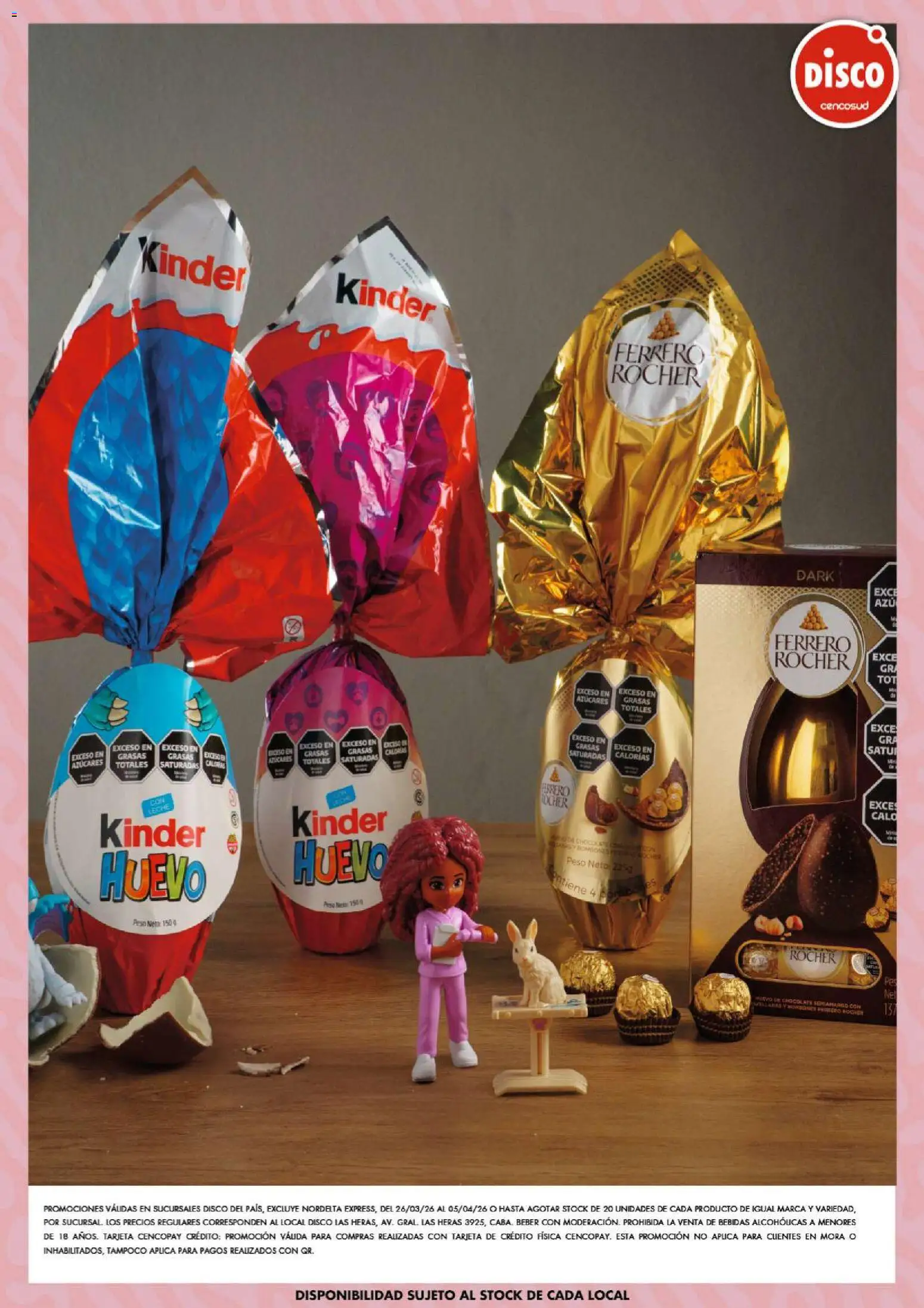 Disco - FOLLETO ESPECIAL PASCUAS DISCO  │ válido desde el 27.03.2026 | Página: 24 | Productos: Disco, Peso, Huevo, Chocolate