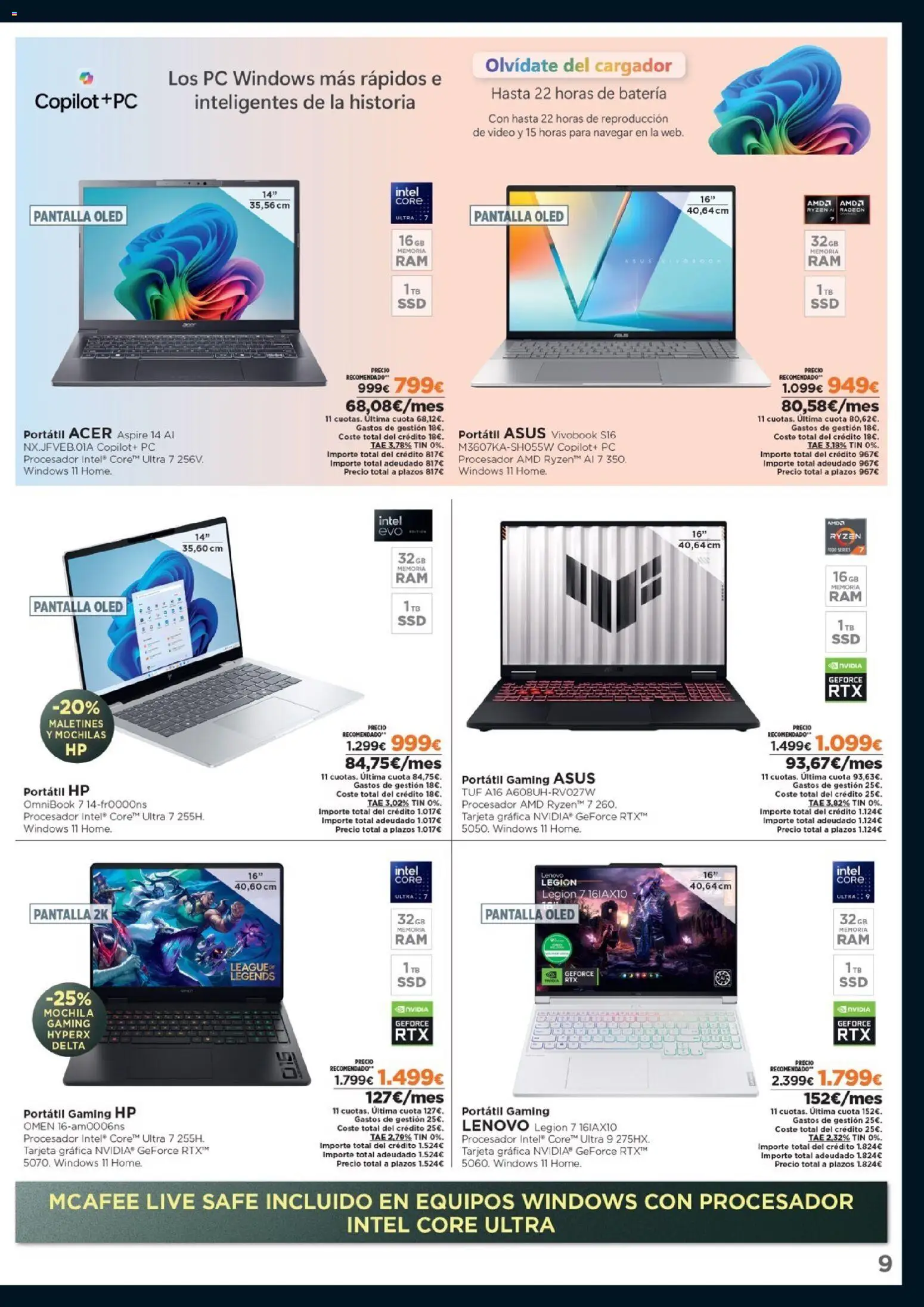 Nuevas ofertas de El Corte Inglés válidas en toda la República Mexicana desde el 10.11.2025. ¡Encuentra las mejores ofertas en El Corte Inglés Black Friday! | Página: 9 | Productos: Cargador, Té, Batería, Video