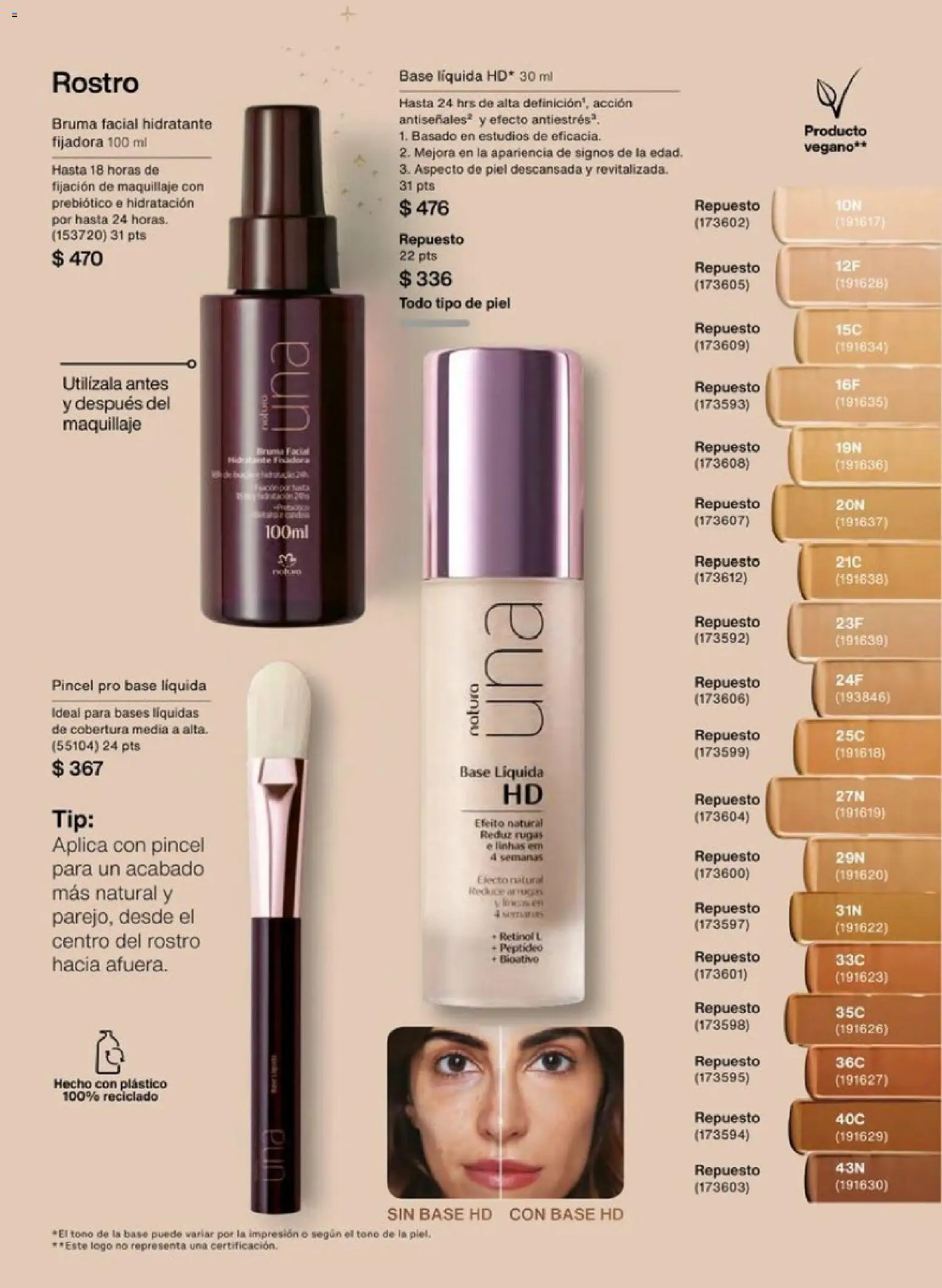 Nuevas ofertas de Natura válidas en toda la República Mexicana desde el 01.12.2025. ¡Encuentra las mejores ofertas en Natura campaña 18 2025! | Página: 73 | Productos: Pincel, Bruma, Maquillaje