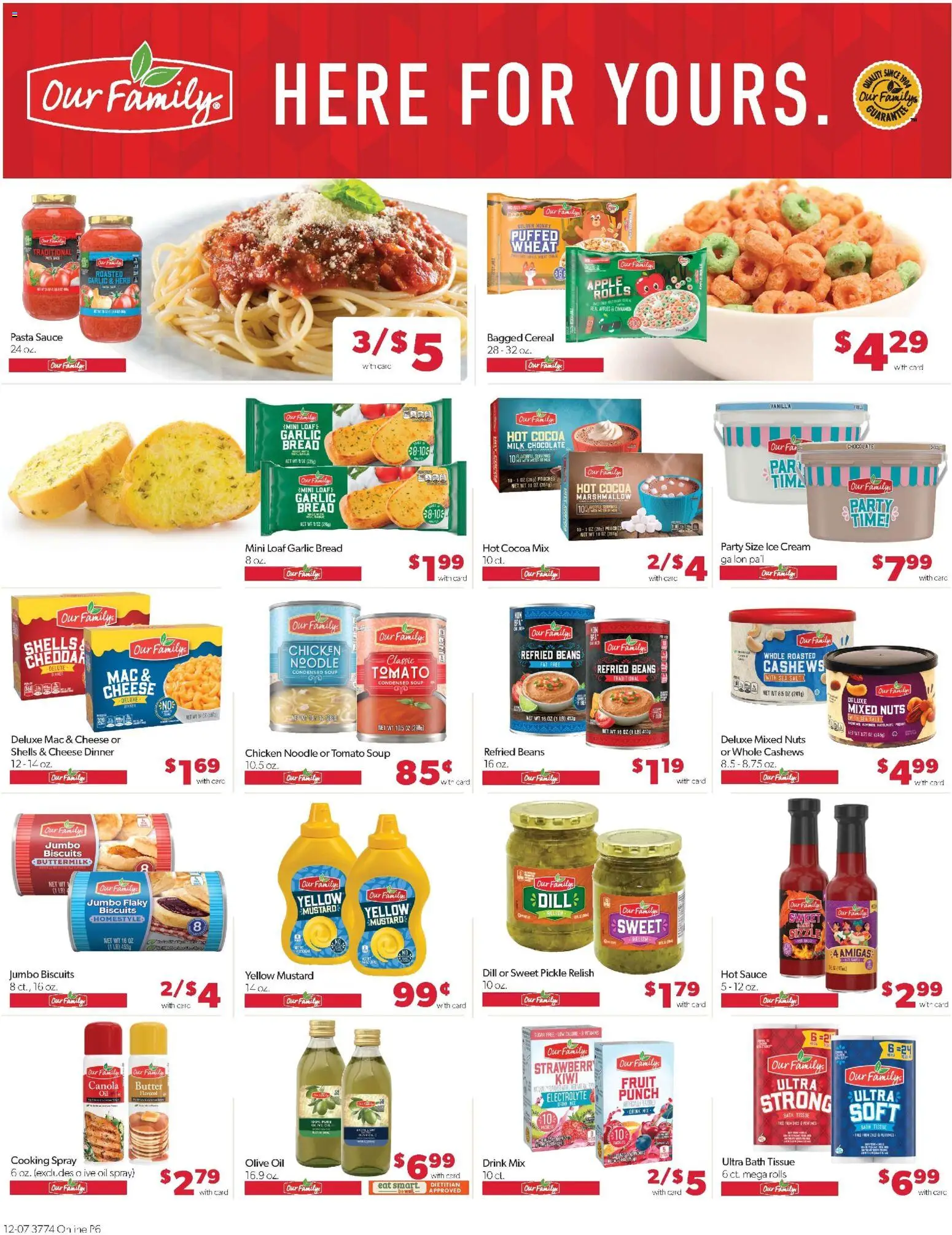 Family Fare Weekly Ad - NE - valid from 07.12.2025 | Page: 16 | Products: Milk, Pasta, Kiwi, Cream