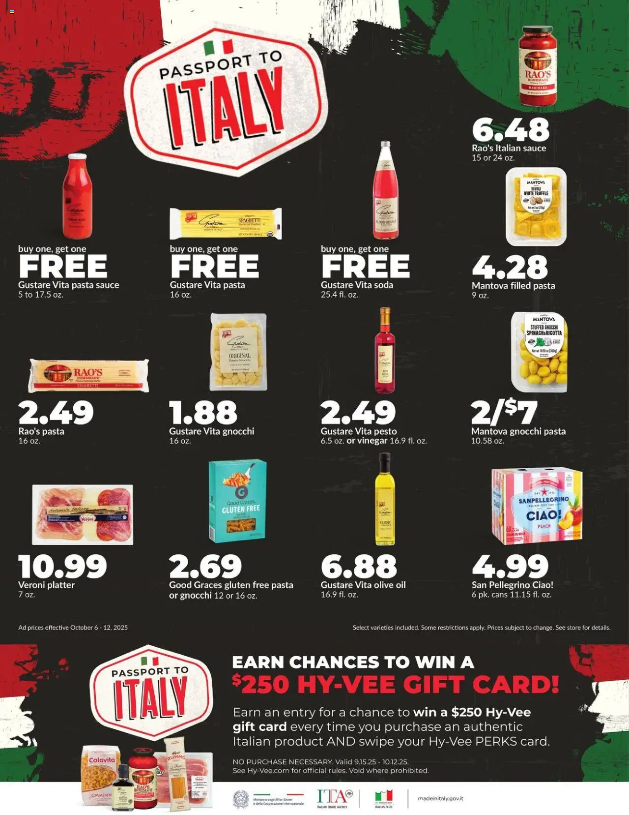 HyVee Weekly Ad - valid from 06.10.2025 | Page: 19 | Products: Vinegar, Pasta, Sauce, Peach