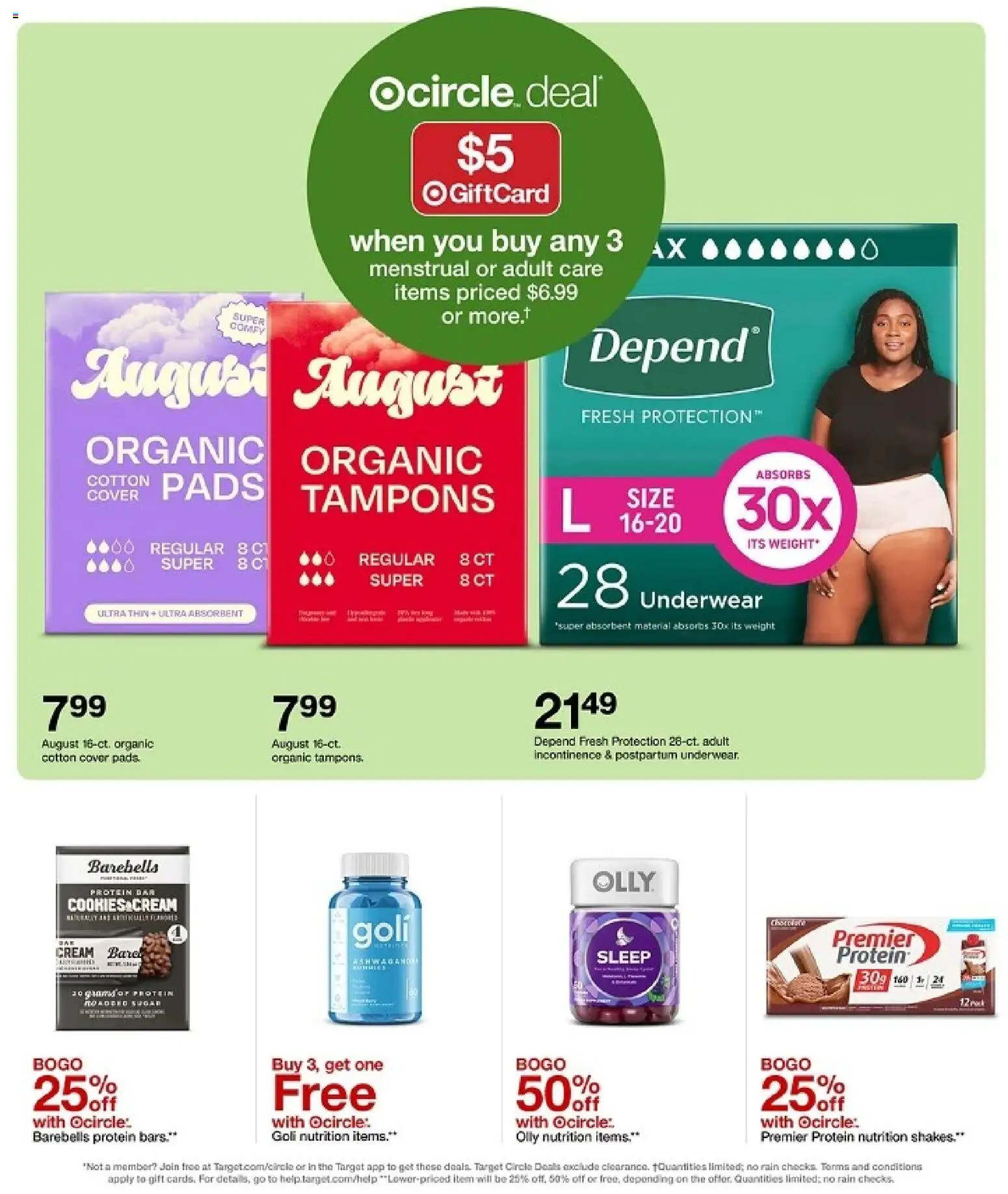 Target Weekly Ad - valid from 22.03.2026 | Page: 33 | Products: Pads, Cream, Underwear, Weight