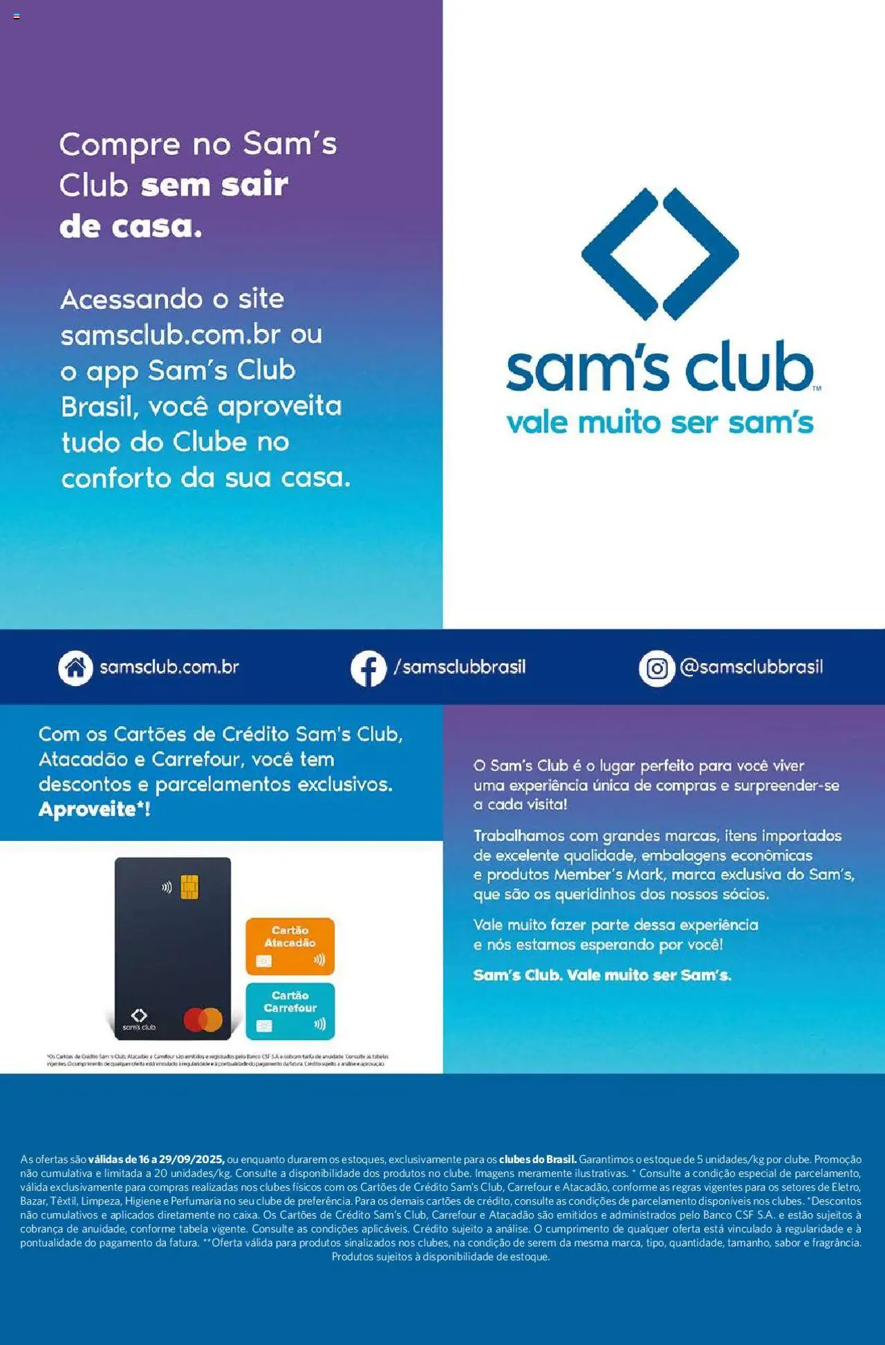 Sam's Club Folheto - válido de 16.09.2025 | Página: 7 | Produtos: Banco