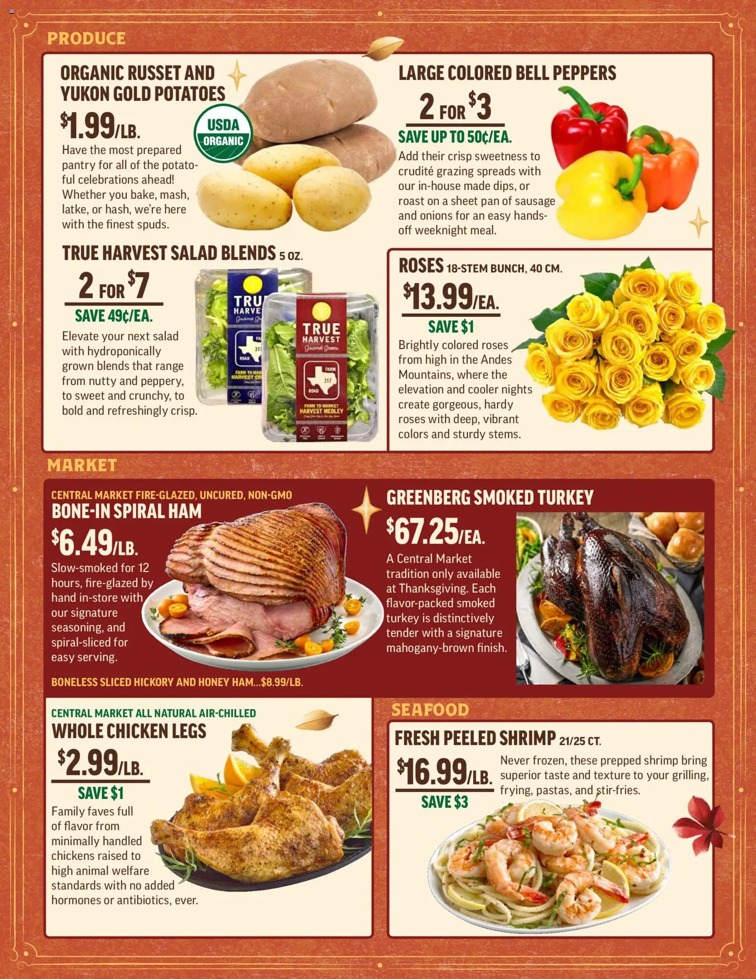 Central Market Weekly Ad - valid from 12.11.2025 | Page: 2 | Products: Peppers, Ham, Salad, Potatoes