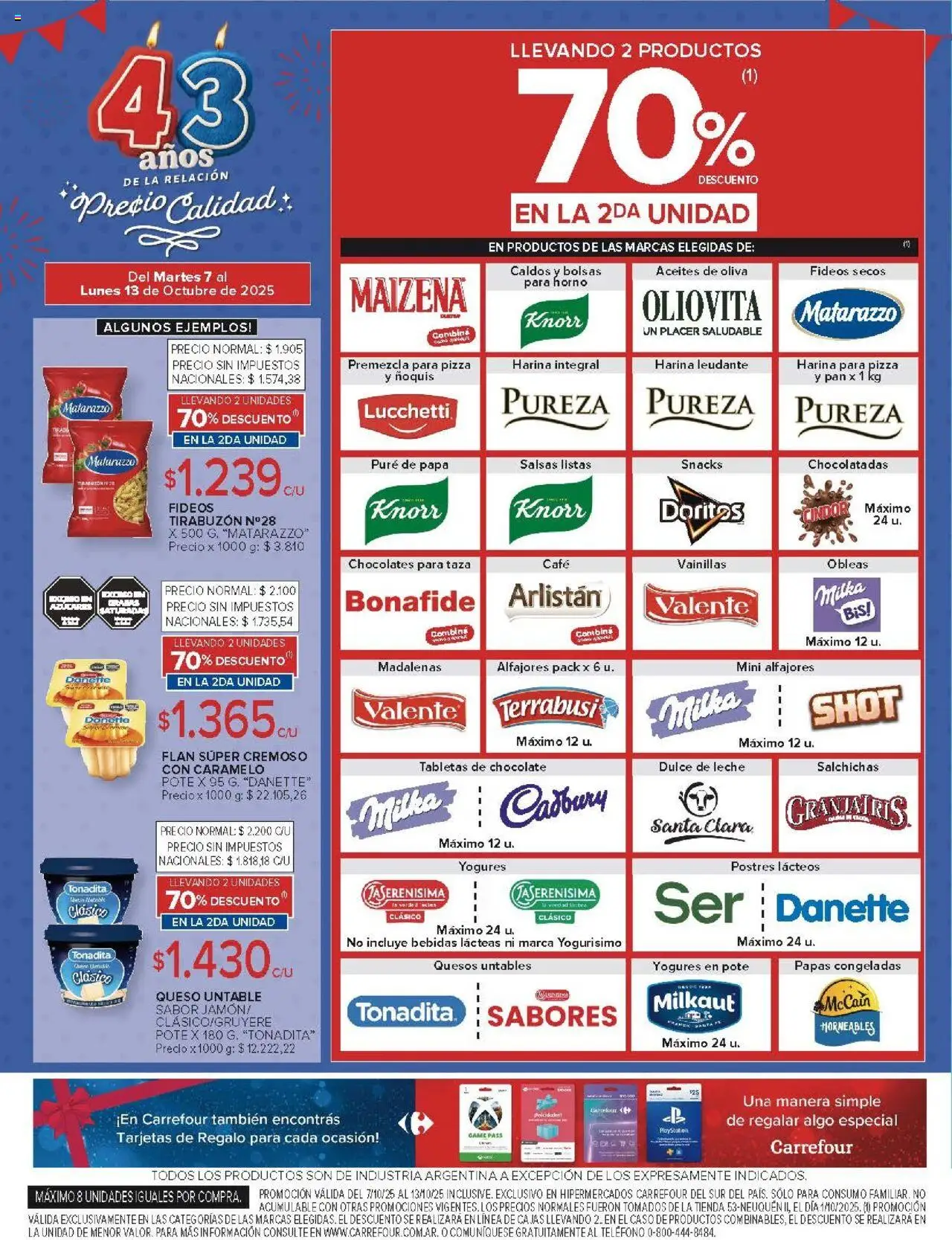 Carrefour -Ofertas Chubut │ válido desde el 07.10.2025 | Página: 2 | Productos: Teléfono, Caso, Leche, Café