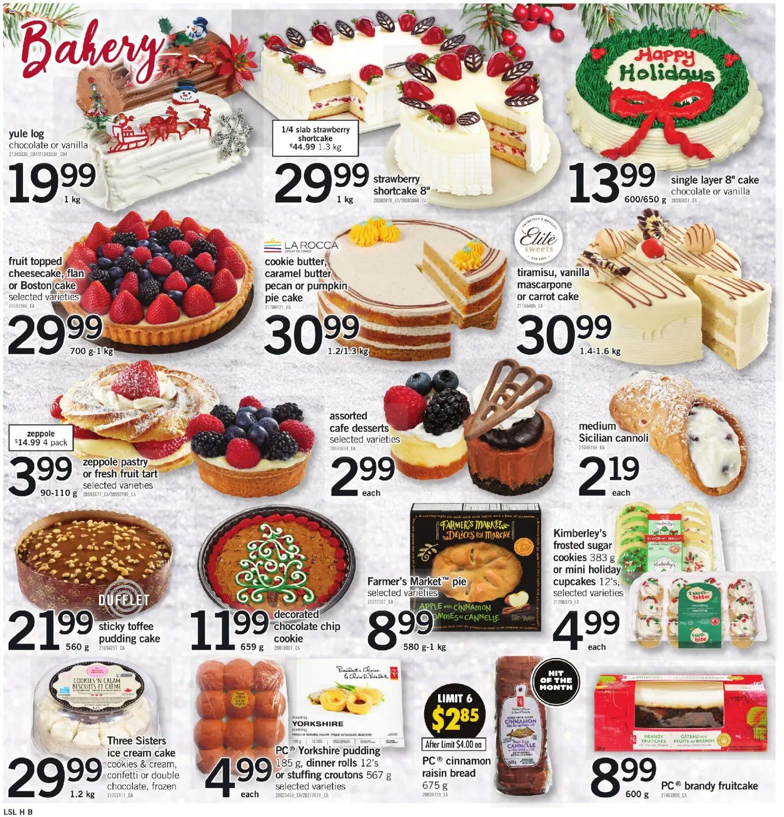 Loblaws flyer valid from 18.12.2025 | Page: 8 | Products: Cookies, Ice cream, Bakery, Butter