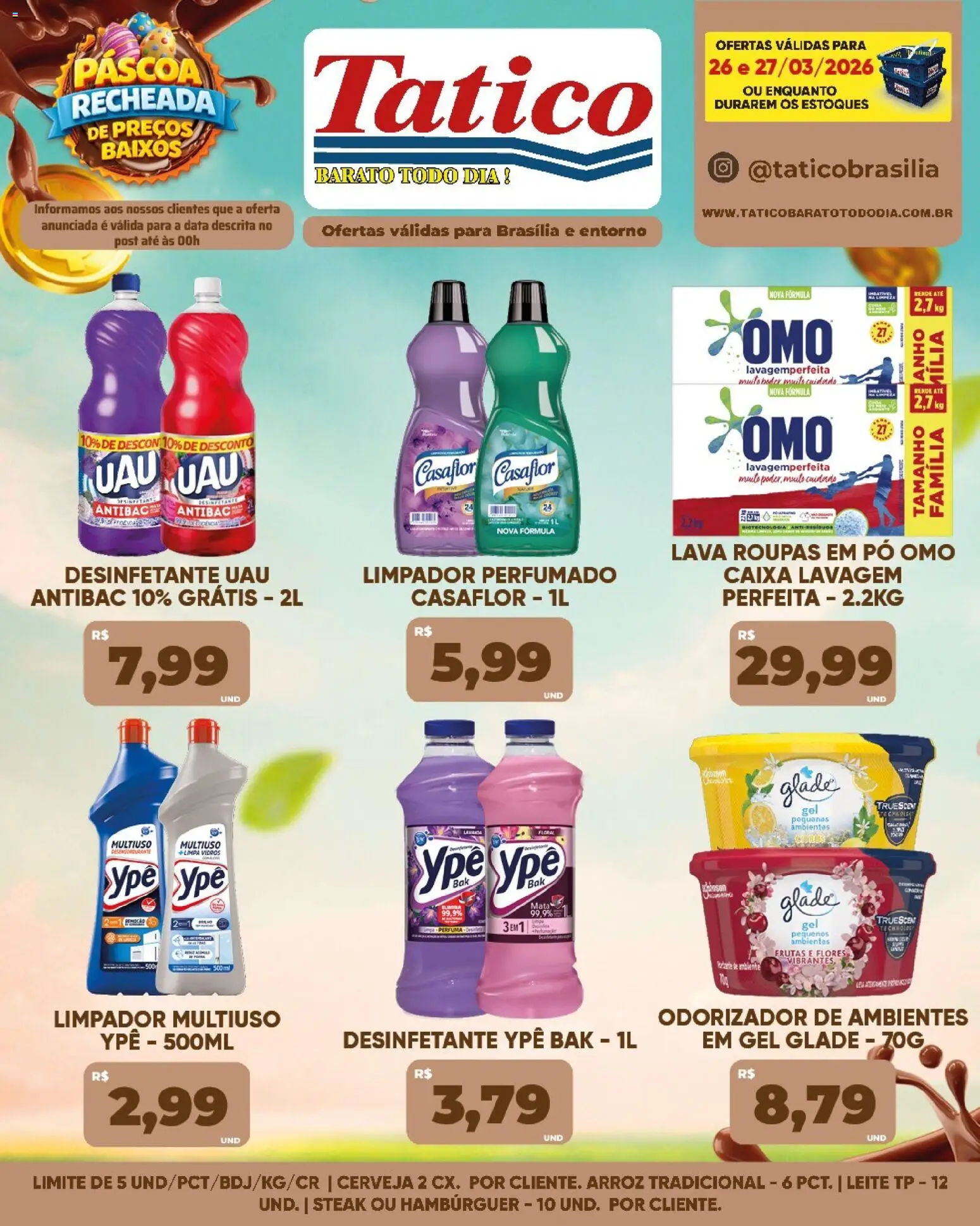 Tatico Folheto - válido de 26.03.2026 | Página: 23 | Produtos: Caixa, Leite, Roupas, Desinfetante