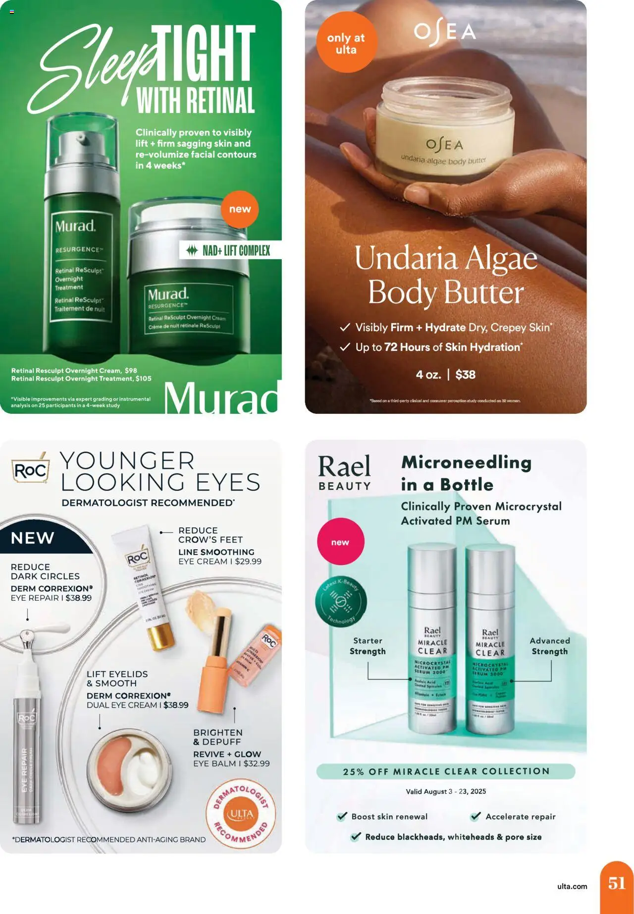 Ulta Beauty Weekly Ad - valid from 03.08.2025 | Page: 51 | Products: Butter, Eye Cream, Cream, Starter