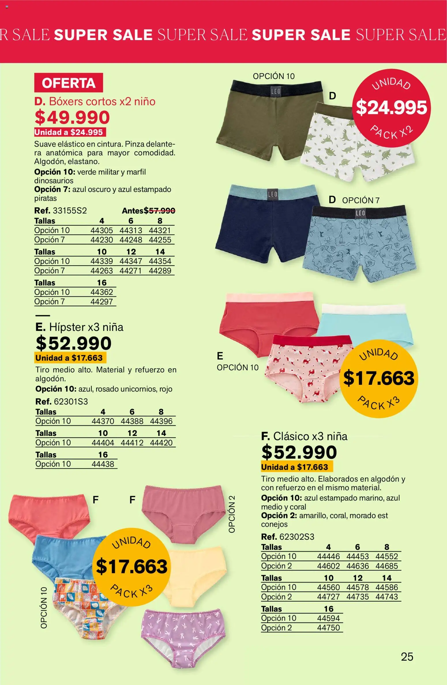 Leonisa revista - valida desde el 24.02.2026 | Página: 25 | Productos: Pinza, Algodón, Boxers