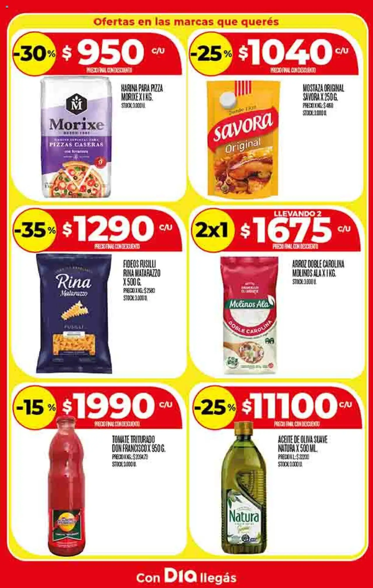 Supermercado DIA Ofertas │ válido desde el 13.08.2025 | Página: 14 | Productos: Harina, Aceite, Arroz, Fideos