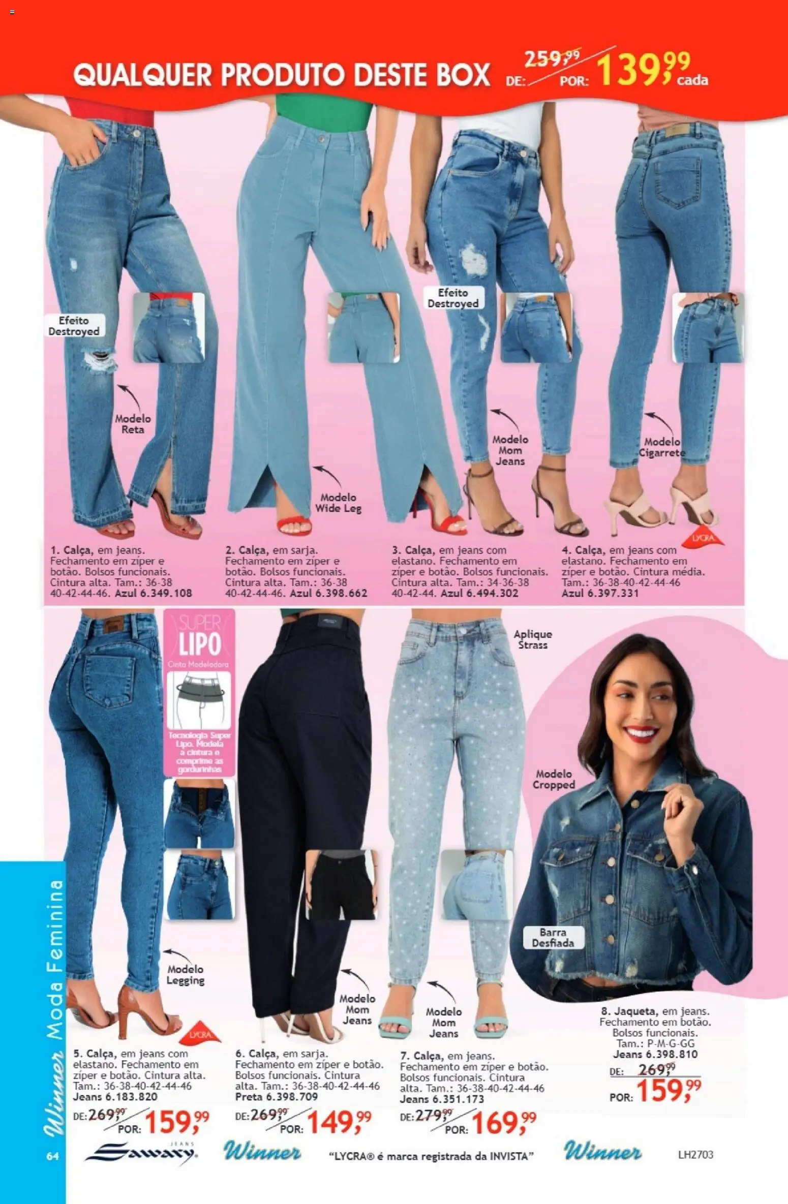 Quatro Estações Folheto - válido de 01.01.2026 | Página: 64 | Produtos: Cinta modeladora, Jeans