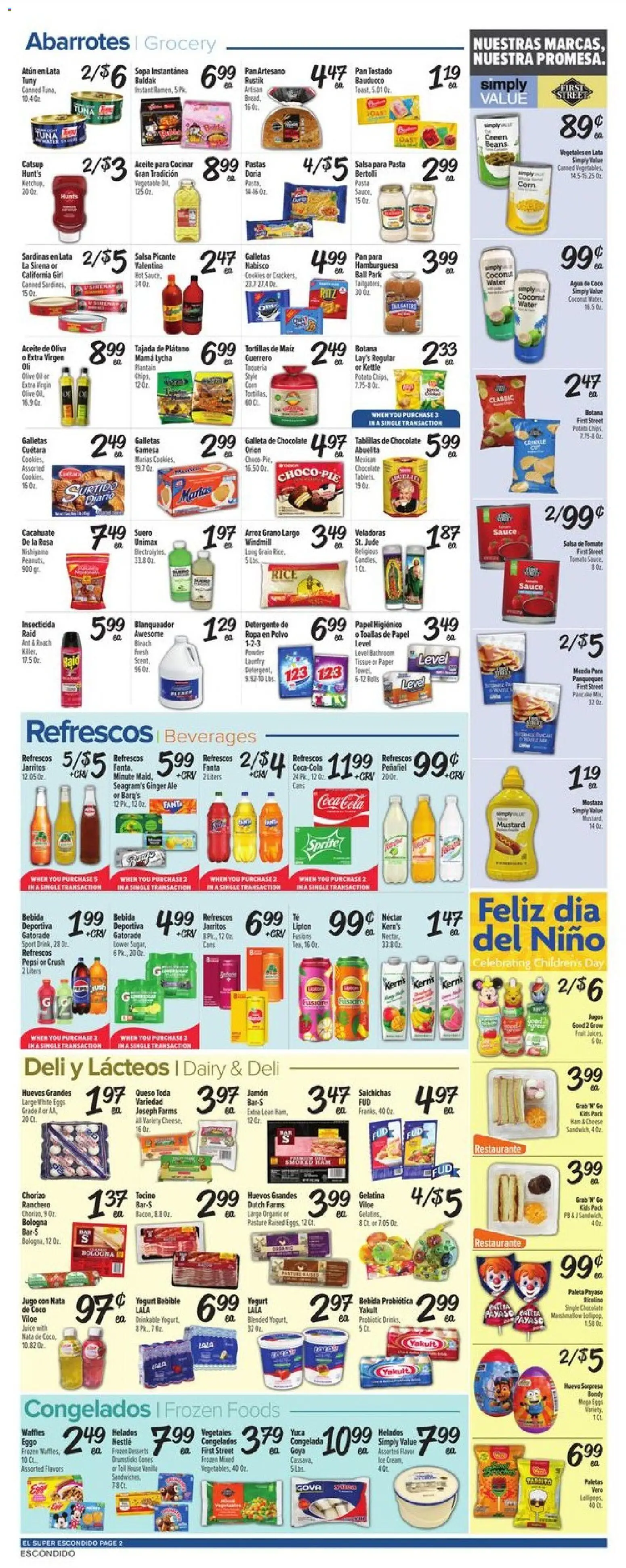 El Super Weekly Ad - CA - valid from 22.04.2026 | Page: 2 | Products: Ginger, Yogurt, Chocolate, Chips