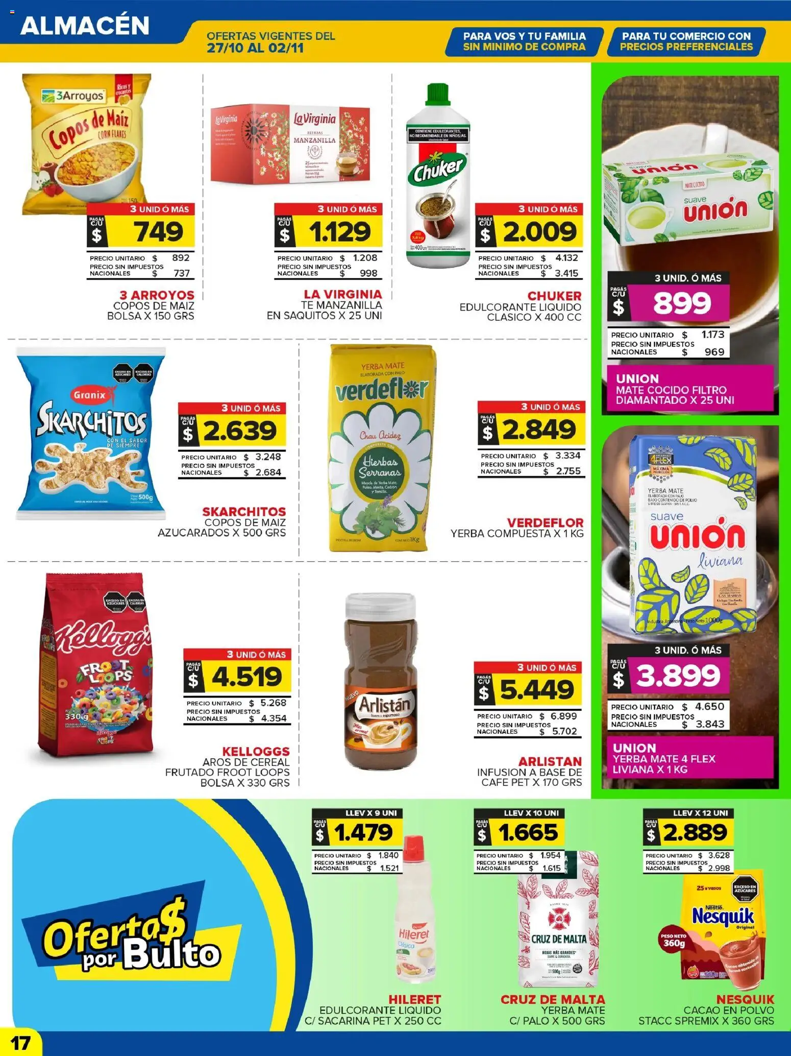 Carrefour Maxi catálogo │ válido desde el 27.10.2025 | Página: 17 | Productos: Aros, Bolsa, Mate, Edulcorante
