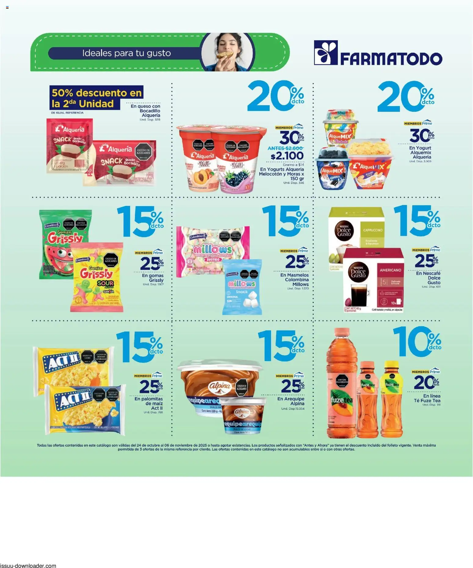 FarmaTodo revista - valida desde el 24.10.2025 | Página: 3 | Productos: Arequipe, Yogurt, Leche, Queso
