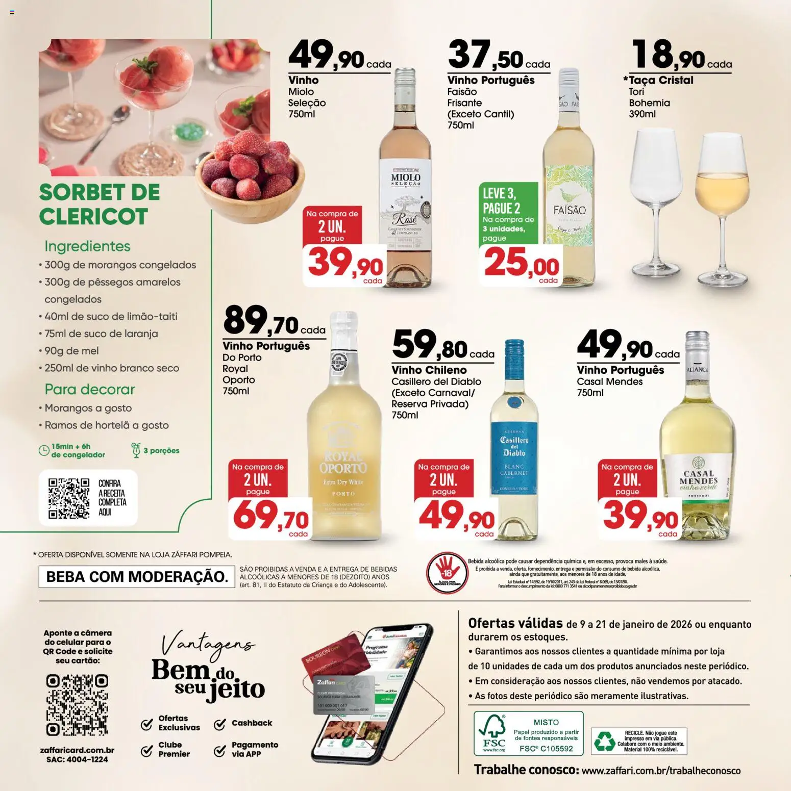 Zaffari Folheto - válido de 09.01.2026 | Página: 6 | Produtos: Vinho, Morangos, Mel, Bebida