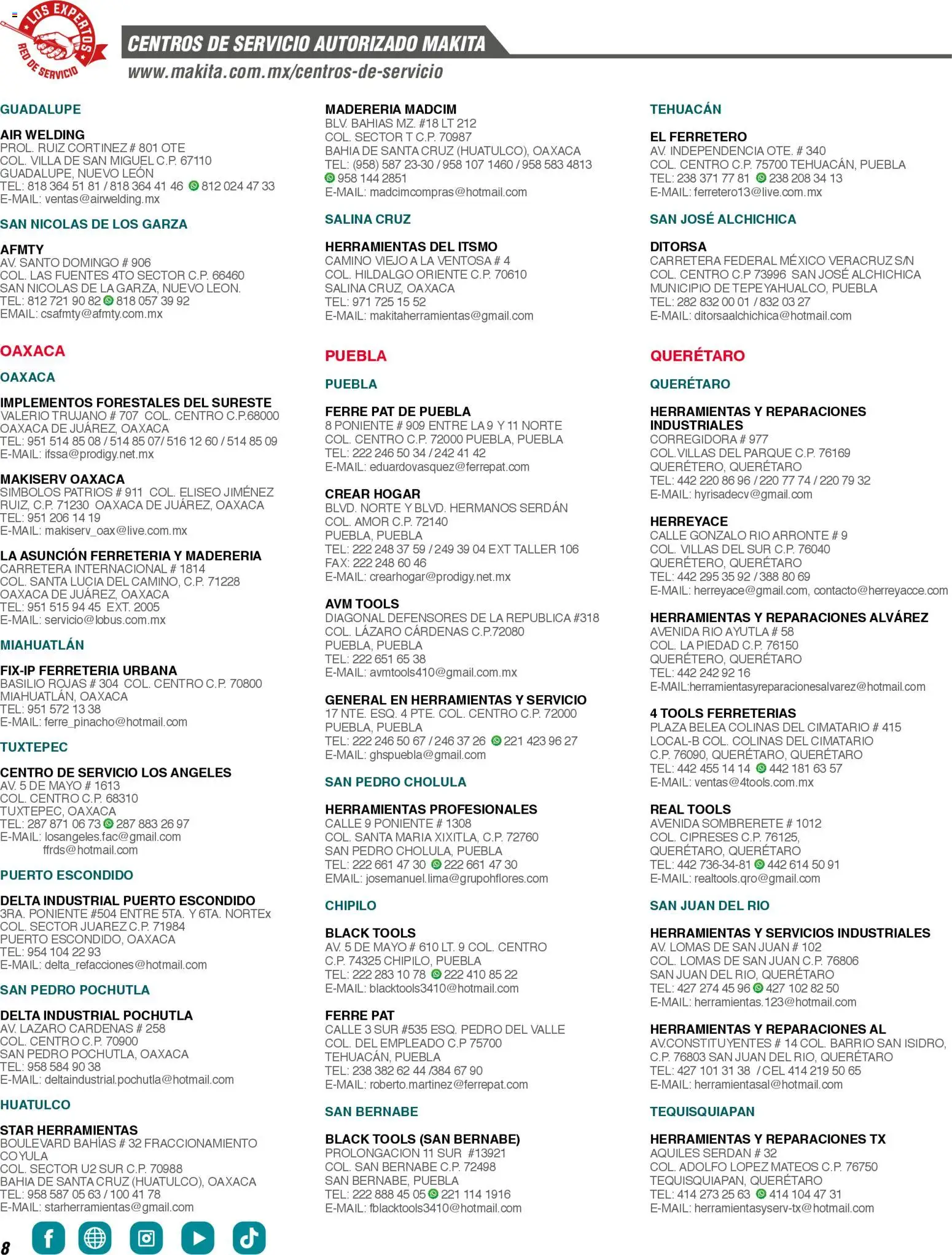 Nuevas ofertas de Makita válidas en toda la República Mexicana desde el 01.01.2024. ¡Encuentra las mejores ofertas en Makita catálogo General! | Página: 8