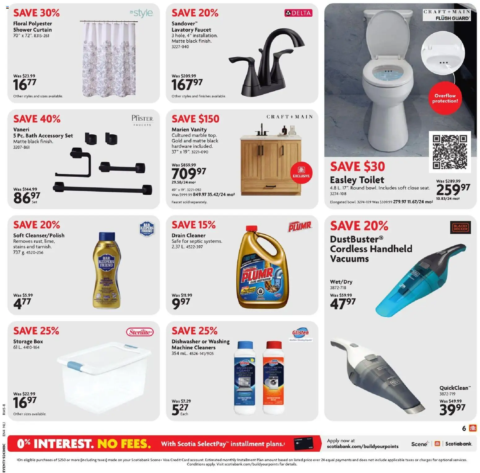 Home Hardware flyer valid from 23.10.2025 | Page: 6 | Products: Dishwasher, Box, Bath, Shower