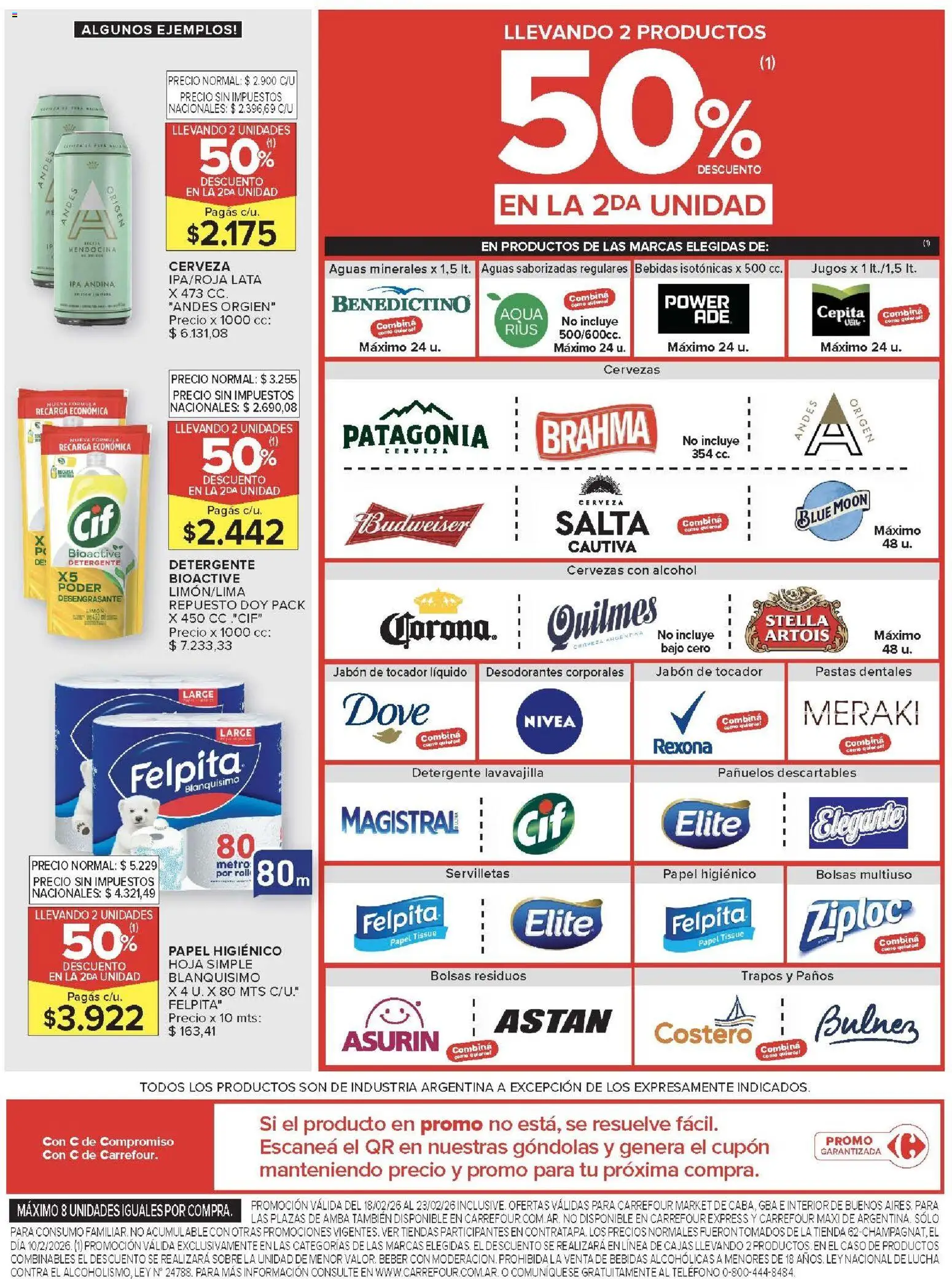 Carrefour Market catálogo │ válido desde el 18.02.2026 | Página: 8 | Productos: Teléfono, Caso, Servilletas, Sobre