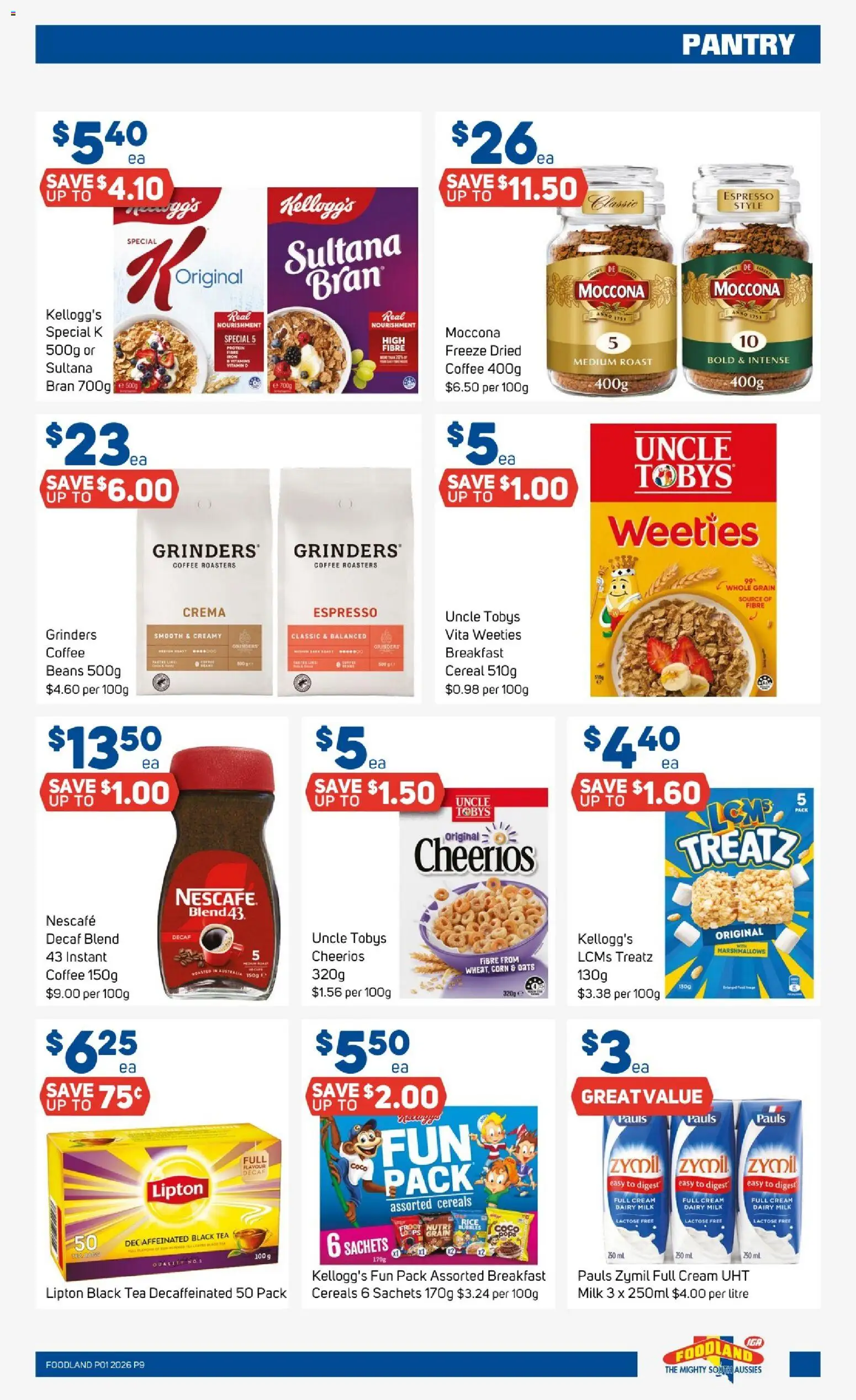 Foodland catalogue - valid from 31.12.2025 | Page: 9 | Products: Tea, Cereal, Cream, Vitamin