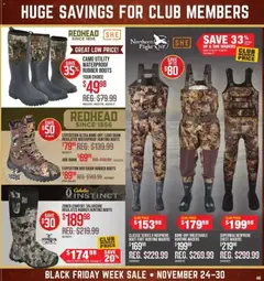 Preview of Cabela's weekly ads valid from 24.11.2025 | Page: 45 | Products: Hunting Boots, Boots
