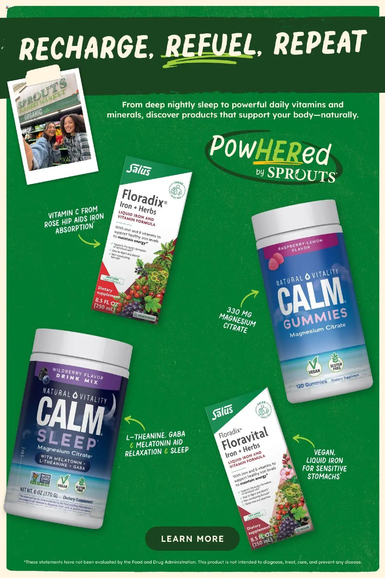 Sprouts Monthly Ad - valid from 31.07.2025 | Page: 10 | Products: Vitamin, Magnesium, Melatonin, Iron