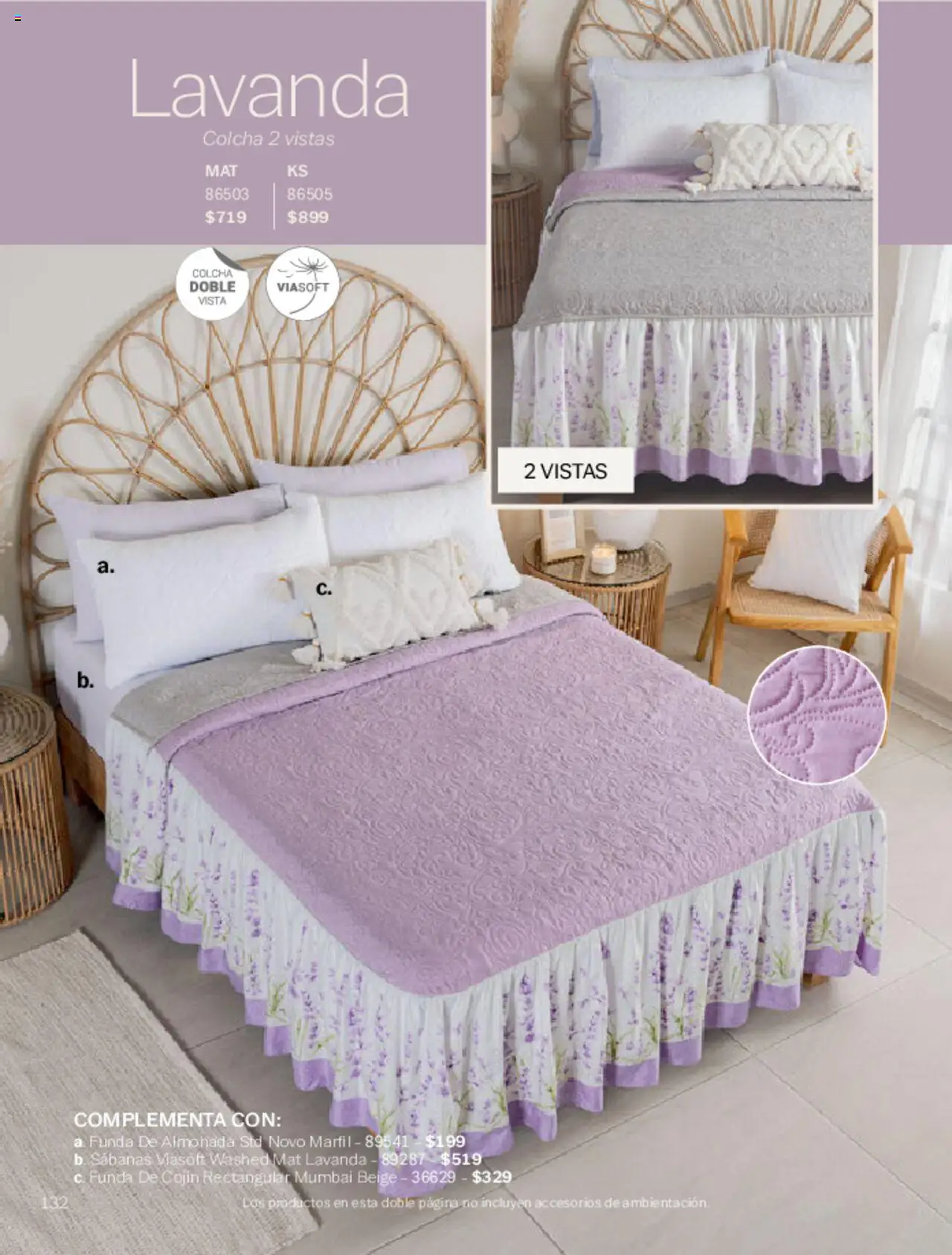 Nuevas ofertas de Vianney válidas en toda la República Mexicana desde el 07.03.2025. ¡Encuentra las mejores ofertas en Vianney catálogo Primavera! | Página: 134 | Productos: Funda, Funda de almohada, Almohada, Sabanas