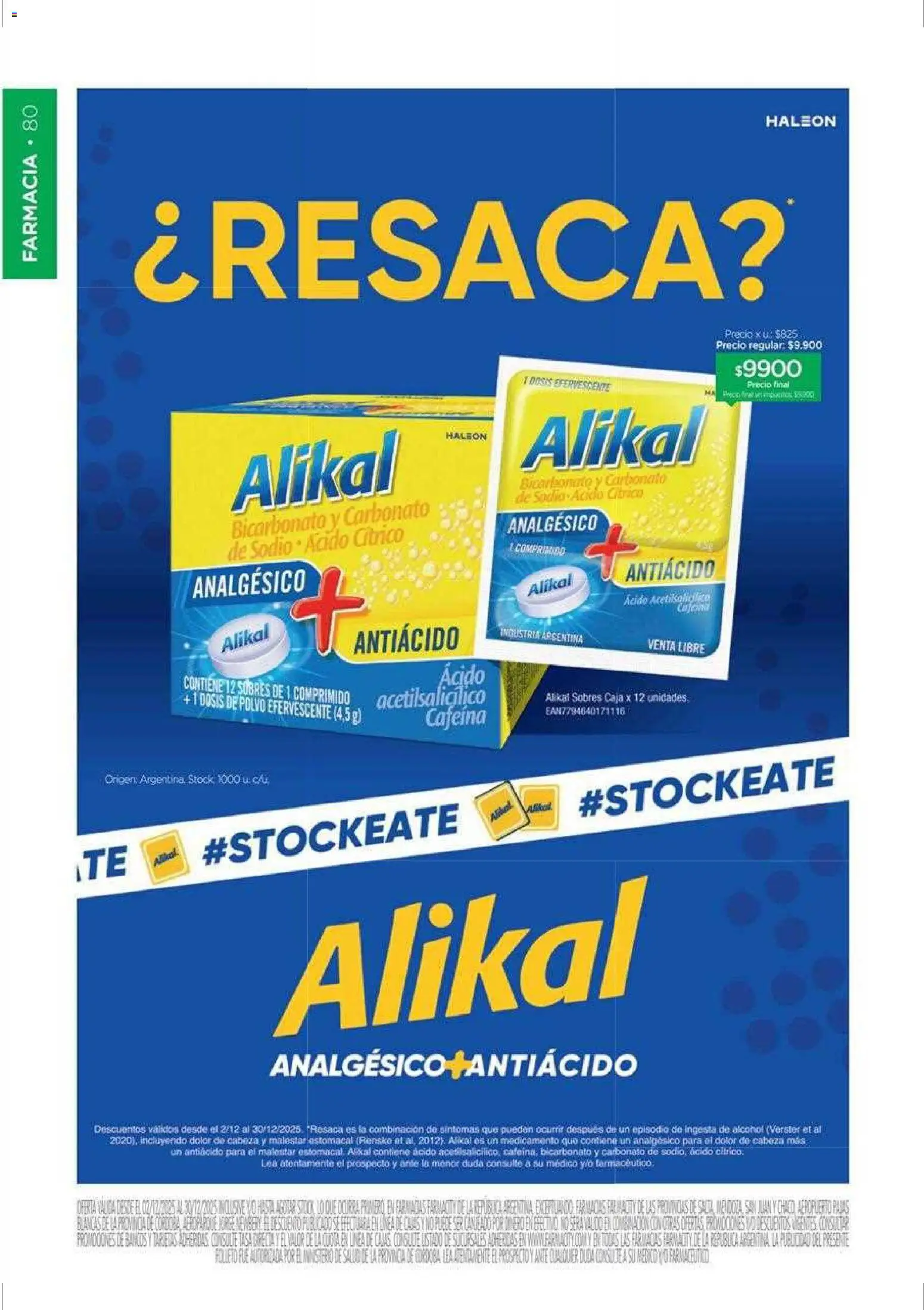 Farmacity catálogo │ válido desde el 02.12.2025 | Página: 80 | Productos: Caja, Polvo, Té, Antiácido