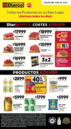 Vista previa Diarco ofertas - Kosher válido desde el 12.01.2026