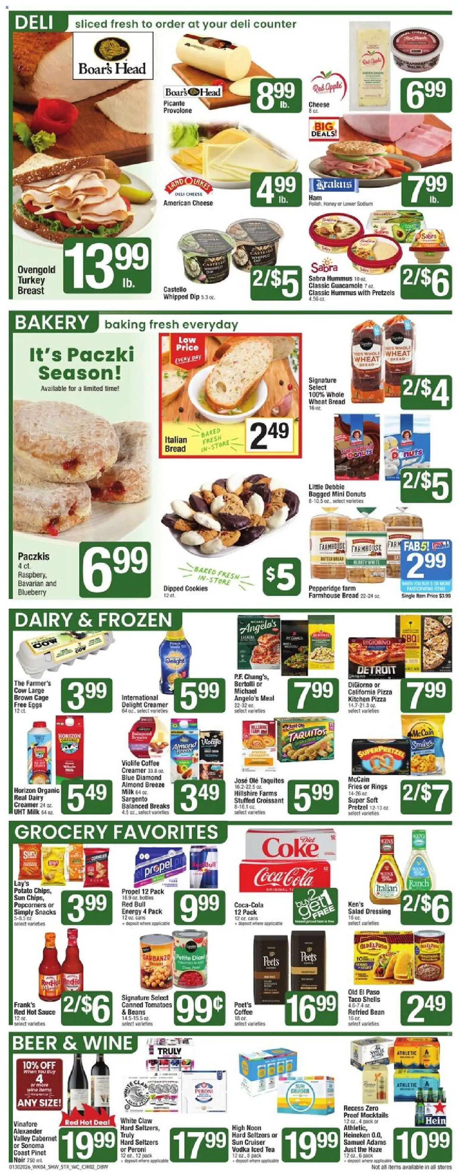 Star Market Weekly Ad - MA - valid from 30.01.2026 | Page: 2 | Products: Cheese, Bread, Beer, Tomatoes
