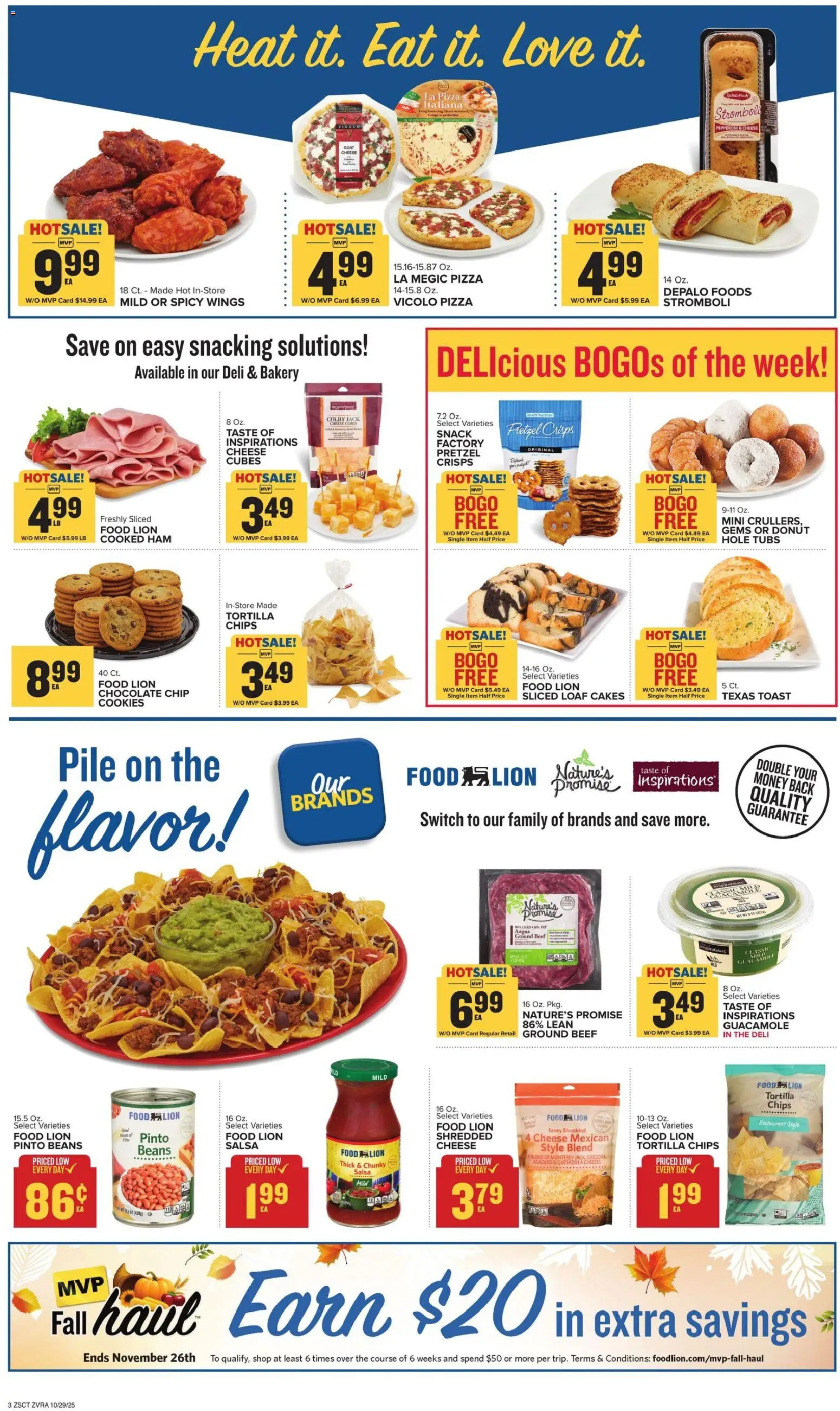 Food Lion Weekly Ad - valid from 29.10.2025 | Page: 5 | Products: Pizza, Beef, Switch, Chocolate Chip