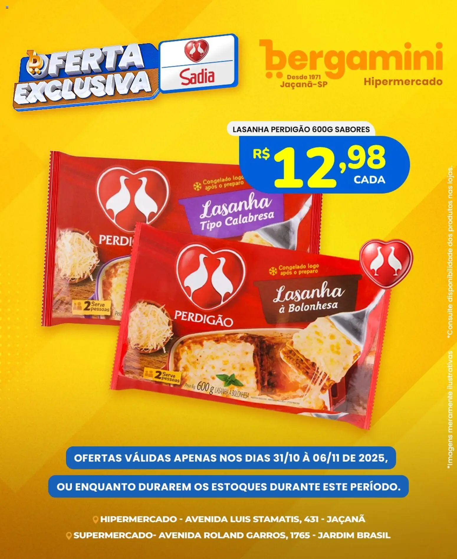 Supermercado Bergamini Folheto - válido de 31.10.2025 | Página: 5 | Produtos: Lasanha