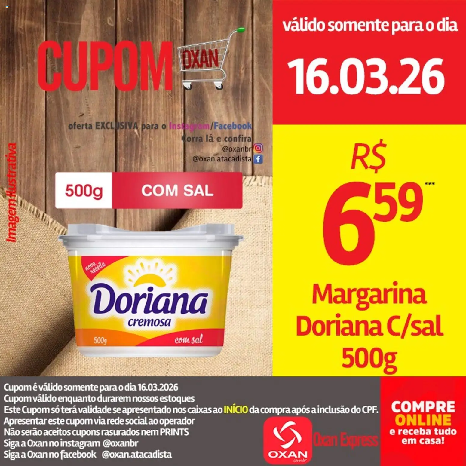 Oxan Atacadista Folheto - válido de 16.03.2026 | Página: 15 | Produtos: Doriana, Sal, Margarina