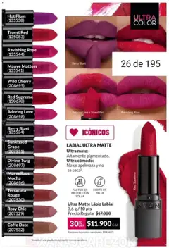 Vista previa Catálogo AVON Campaña 1/2026 válido desde el 01.01.2026 | Página: 21 | Productos: Mate, Aceite, Lápiz labial, Palta